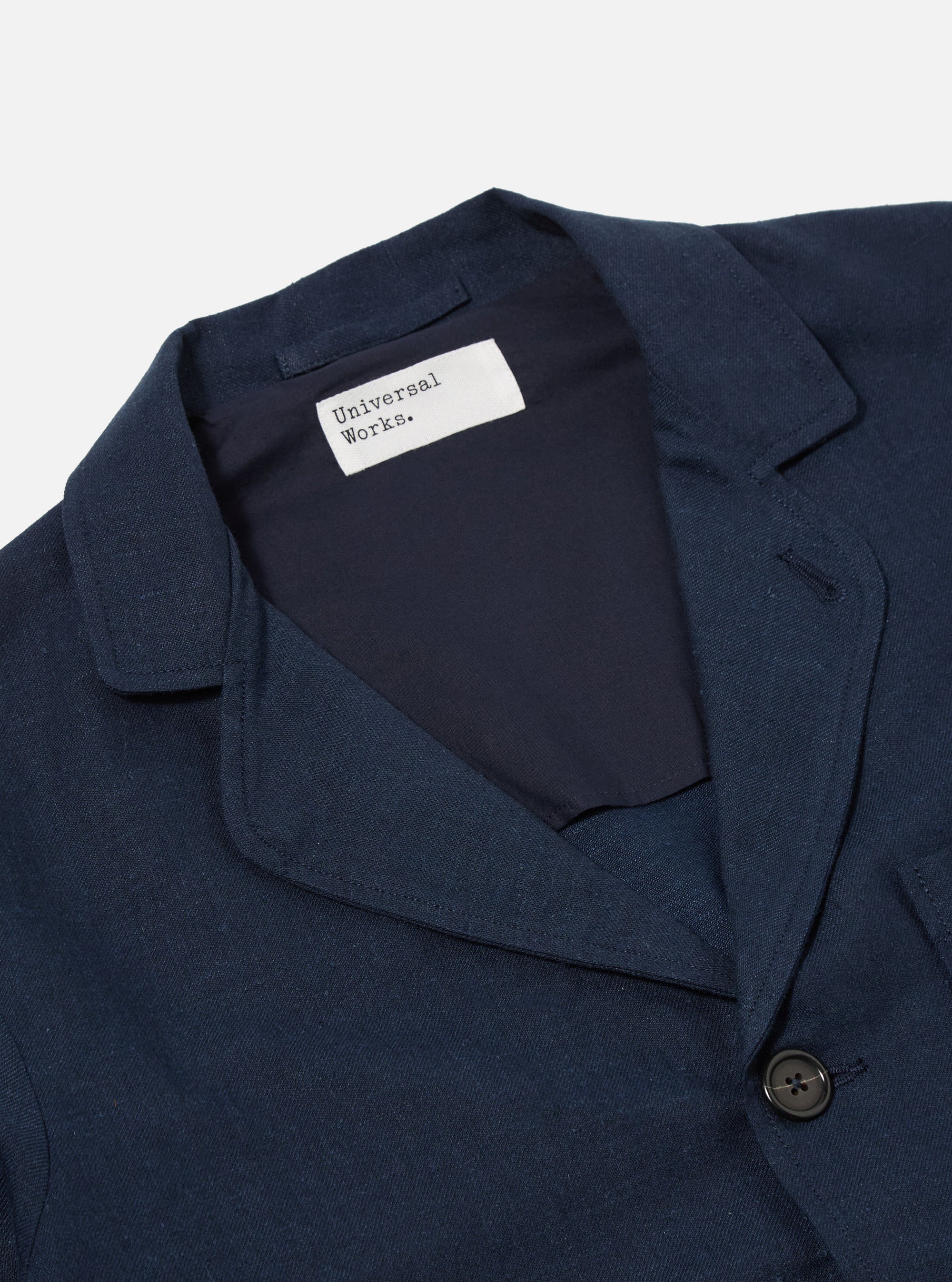 Navy Lord Cotton Linen Three Button Jacket