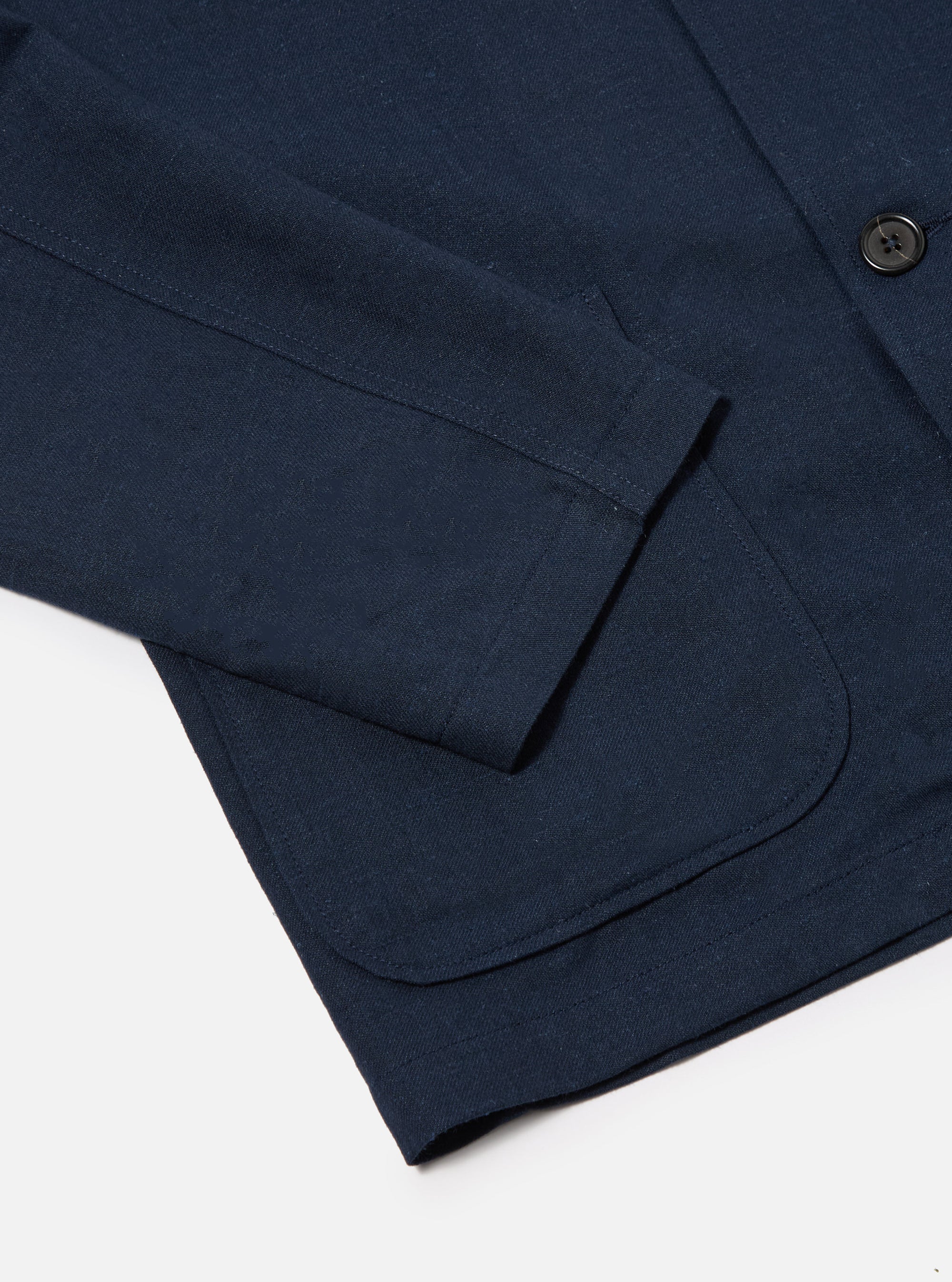 Navy Lord Cotton Linen Three Button Jacket