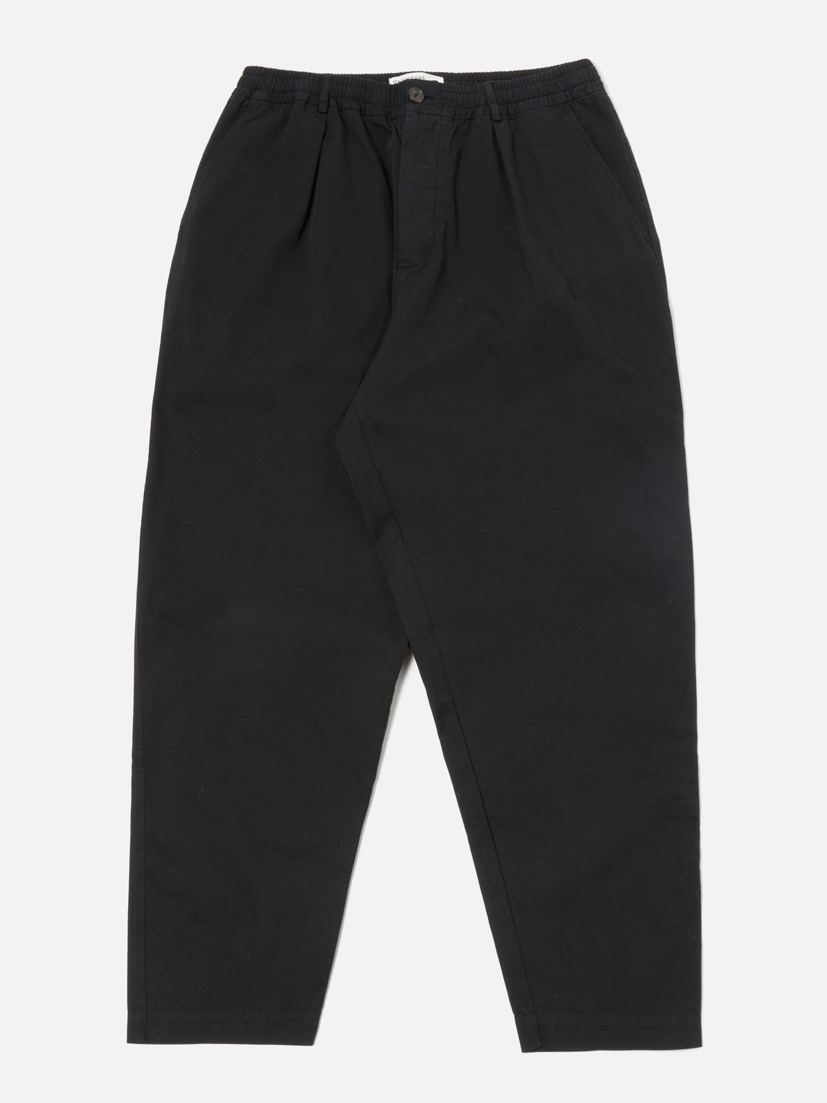 Black Kelly Cotton Pleated Track Pant