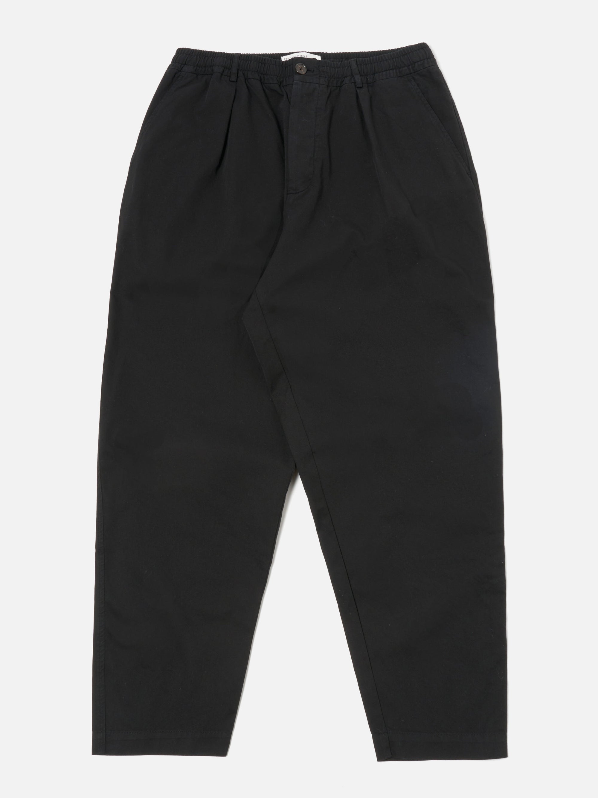 Black Kelly Cotton Pleated Track Pant