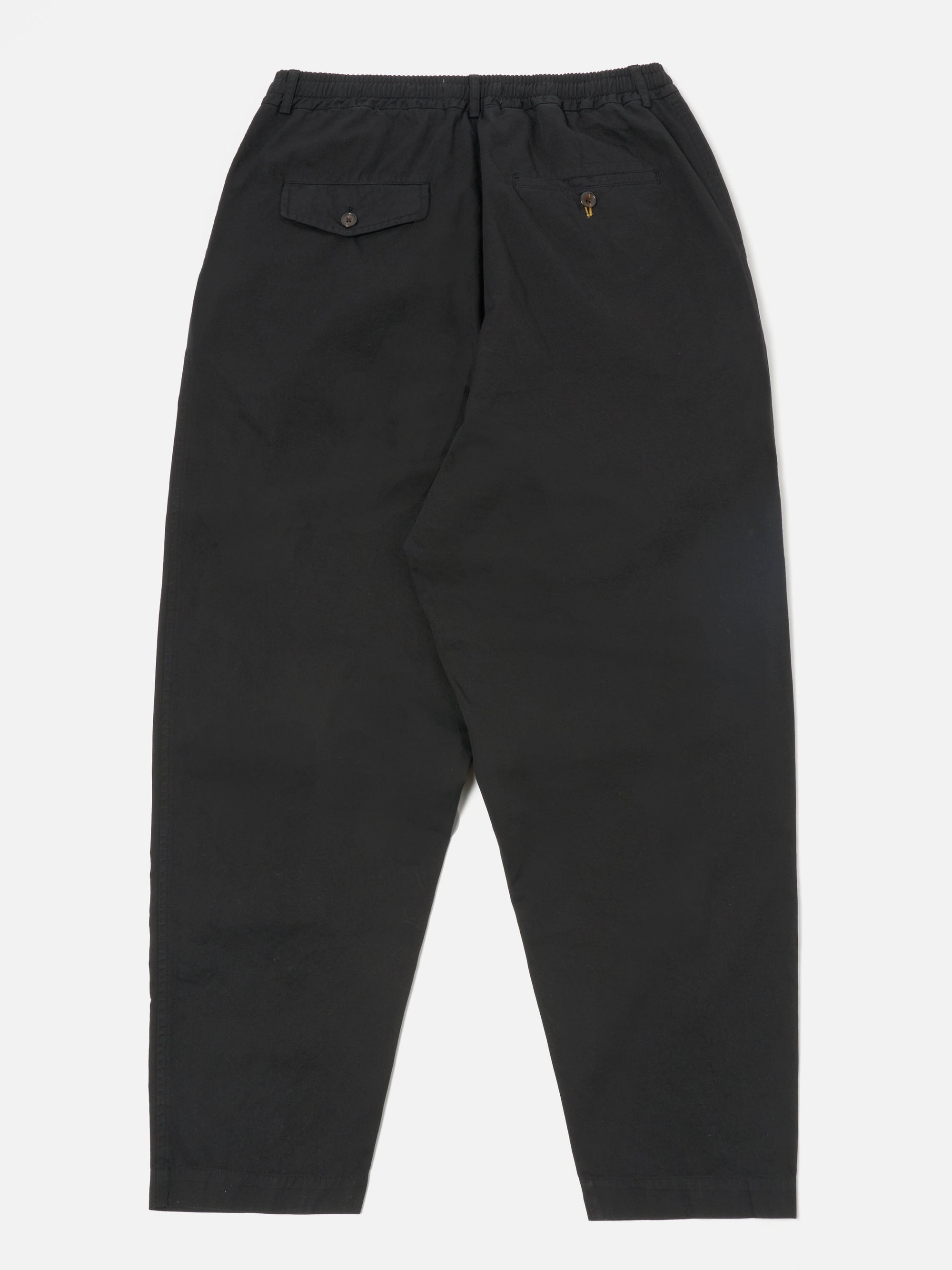 Black Kelly Cotton Pleated Track Pant