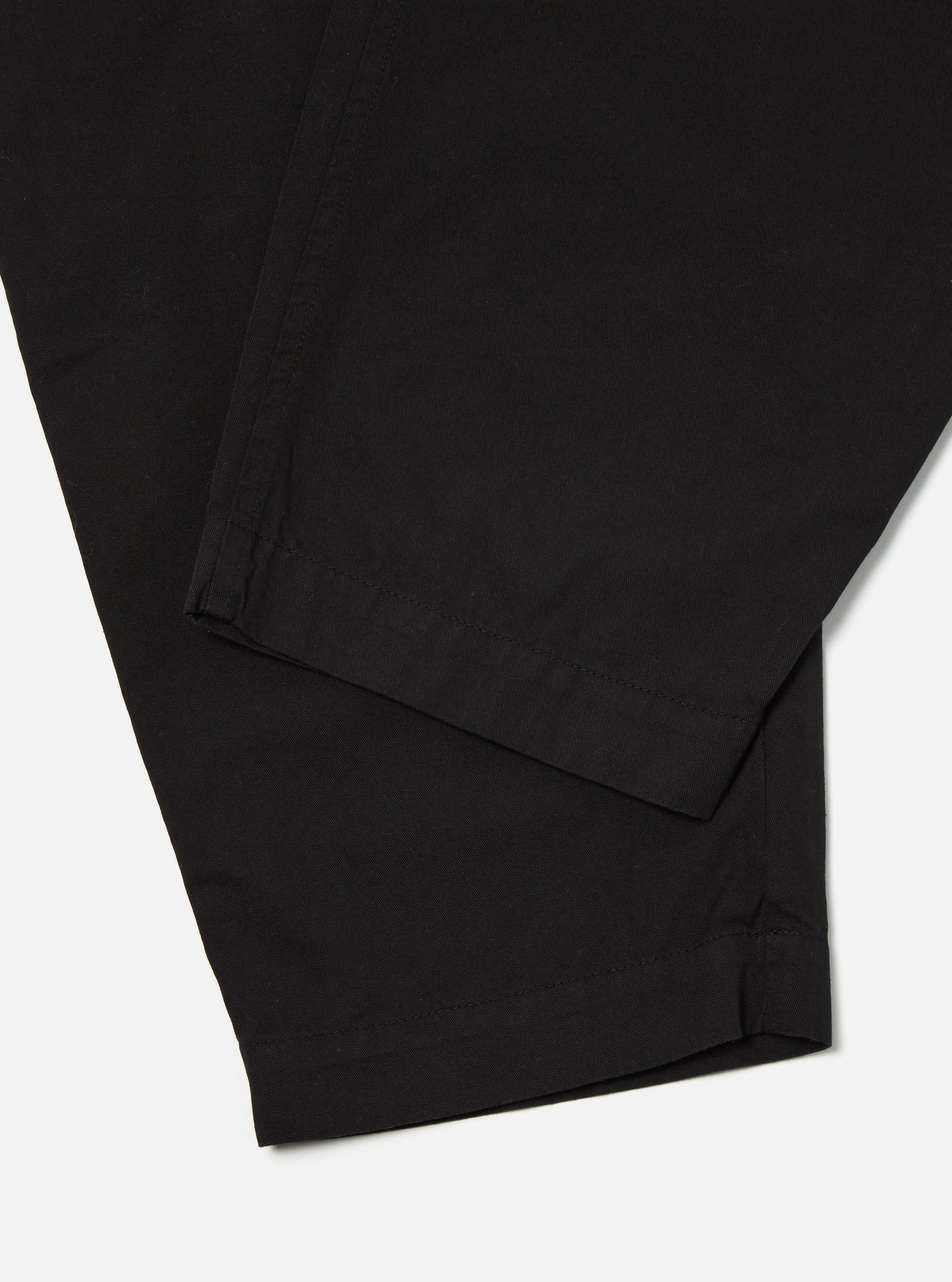 Black Kelly Cotton Pleated Track Pant
