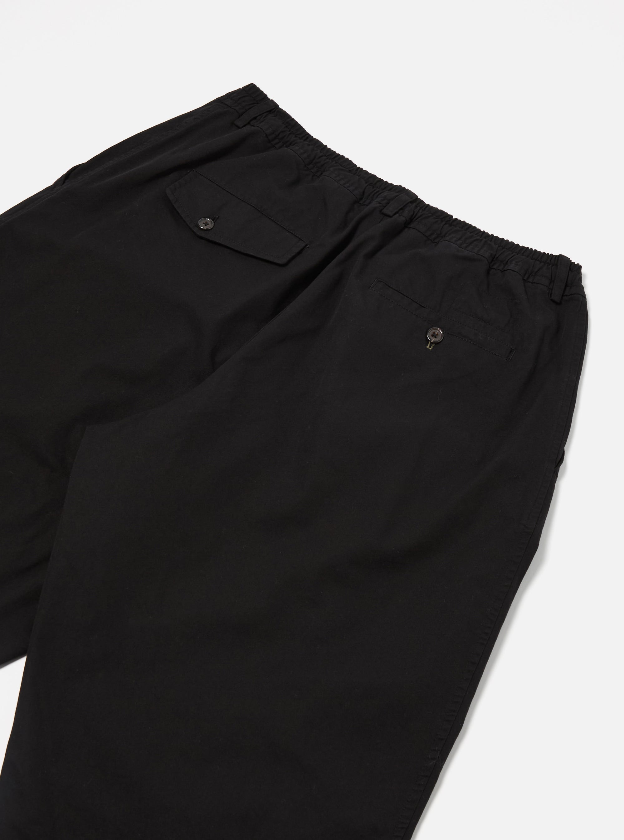 Black Kelly Cotton Pleated Track Pant