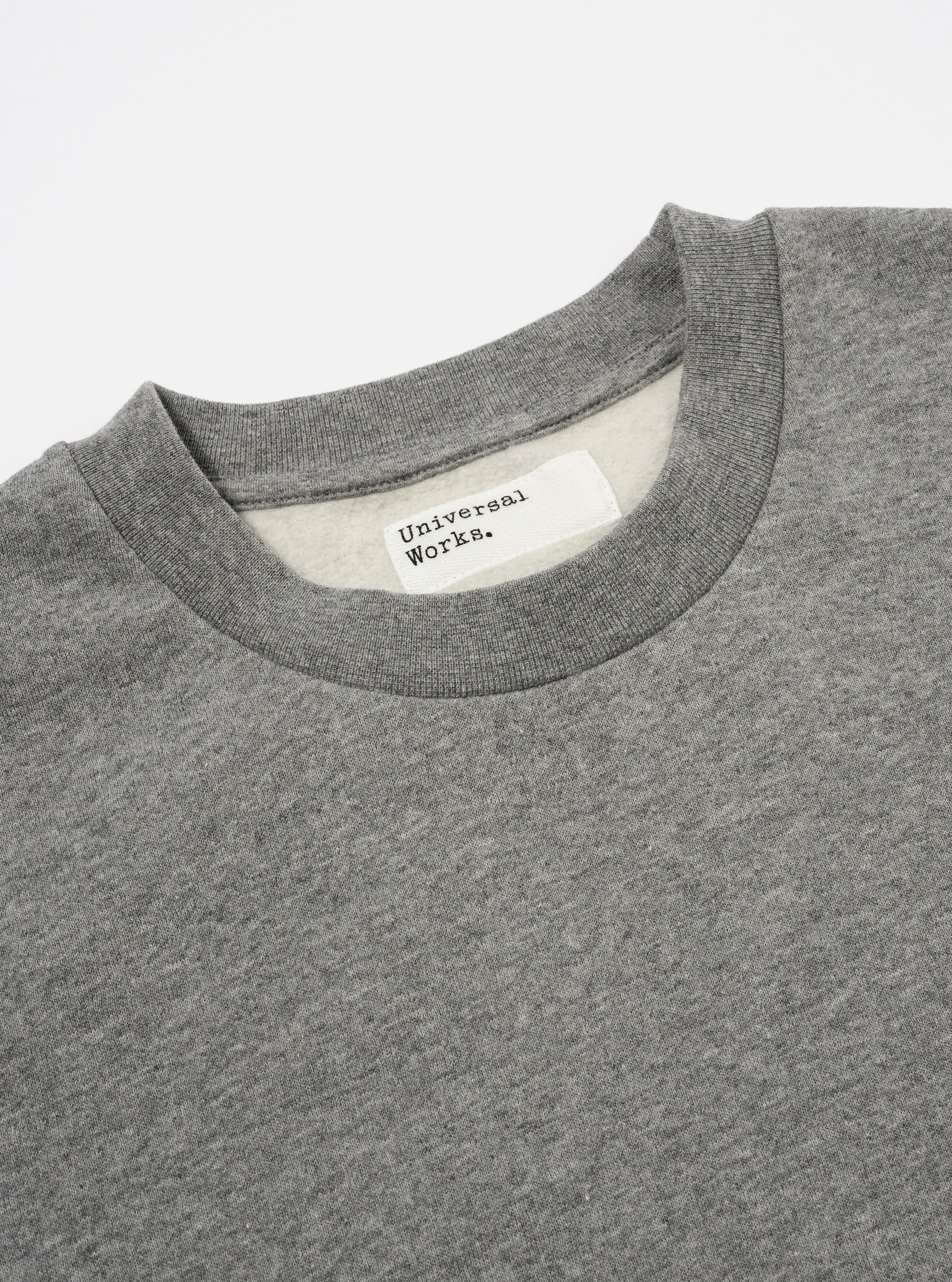 Grey Marl Recycled Cotton Blend Jersey Embroidered Loose Sweatshirt