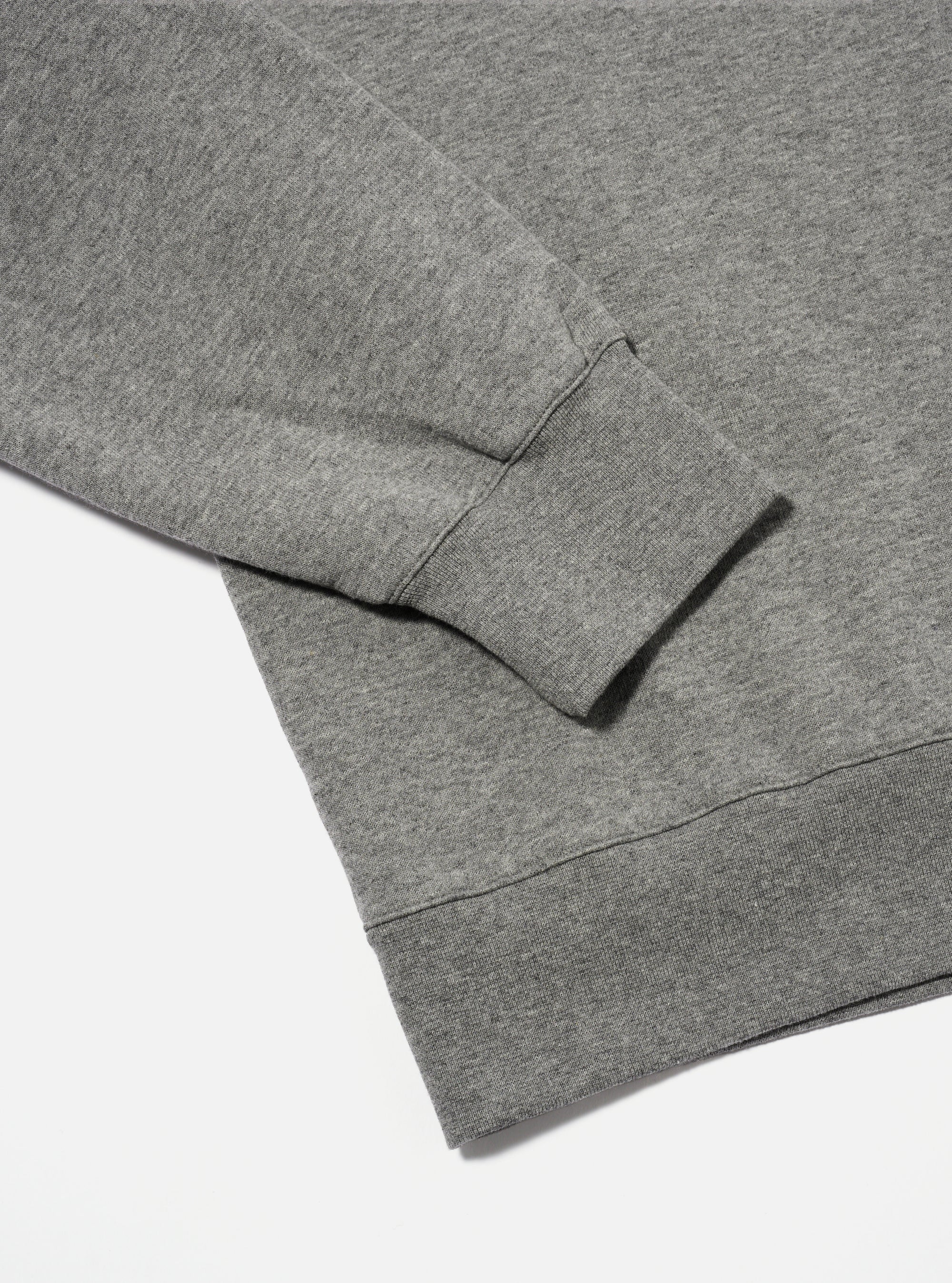 Grey Marl Recycled Cotton Blend Jersey Embroidered Loose Sweatshirt