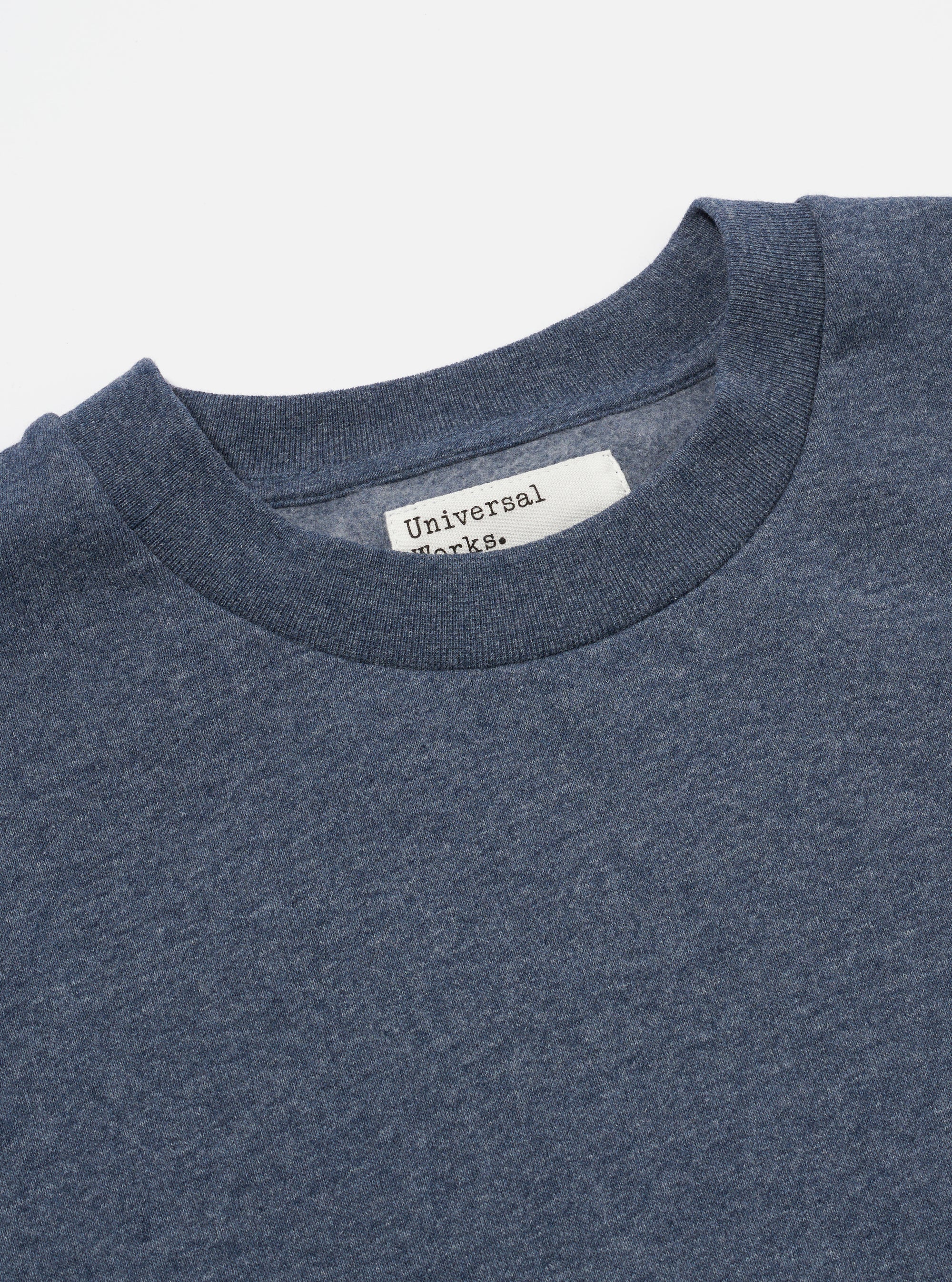Navy Recycled Cotton Blend Jersey Embroidered Loose Sweatshirt