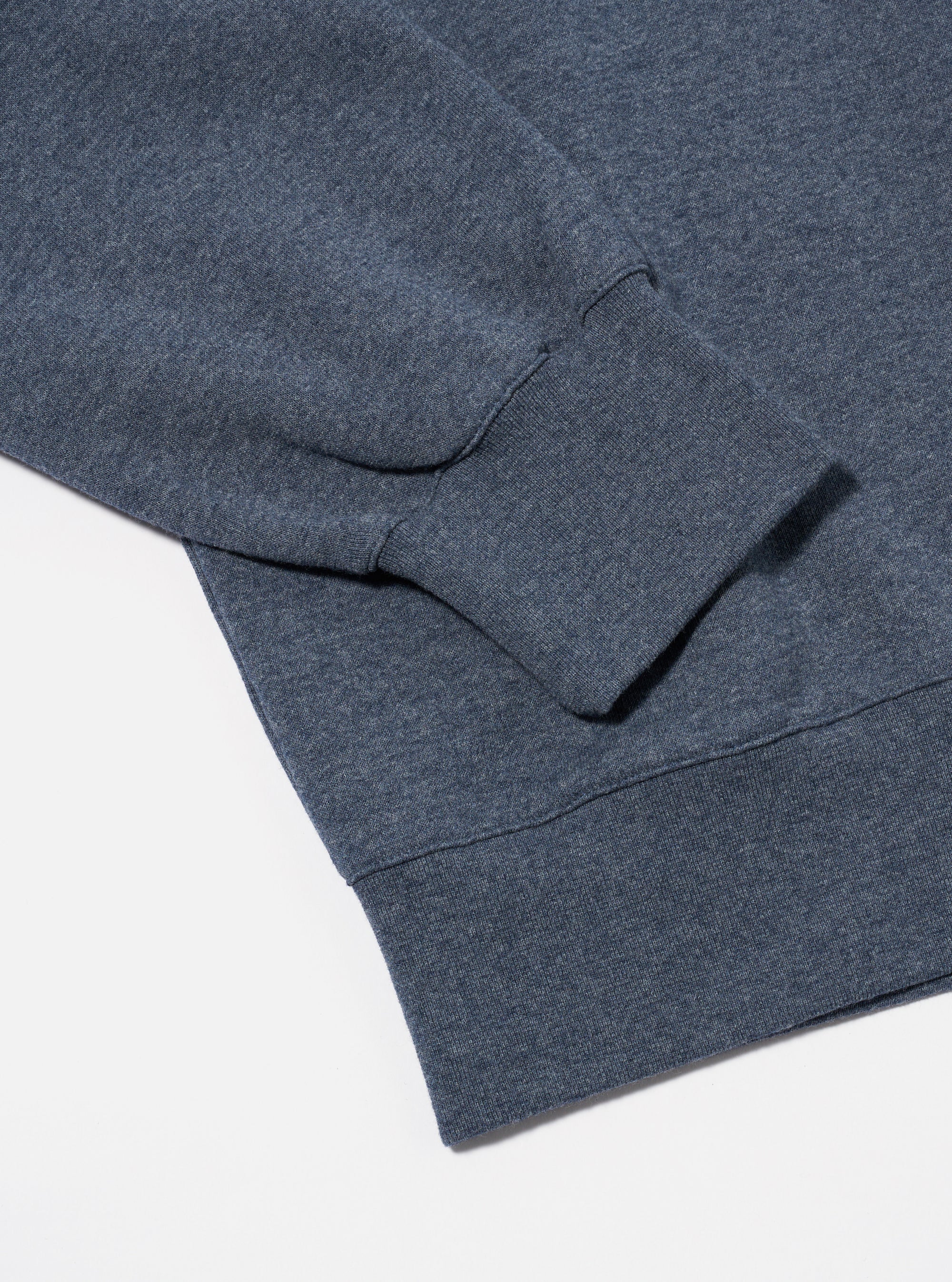 Navy Recycled Cotton Blend Jersey Embroidered Loose Sweatshirt