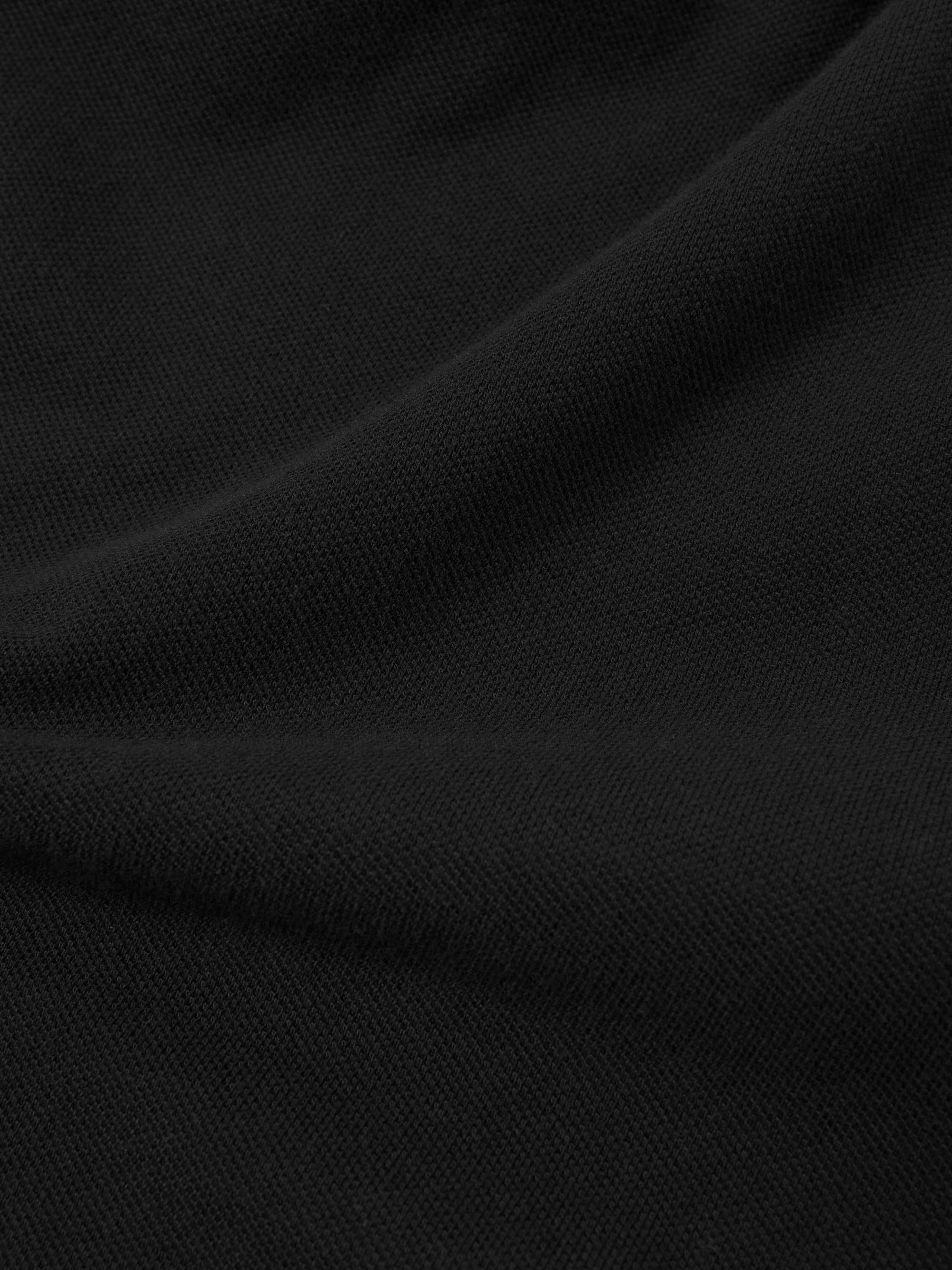 Black Piquet Vacation Polo