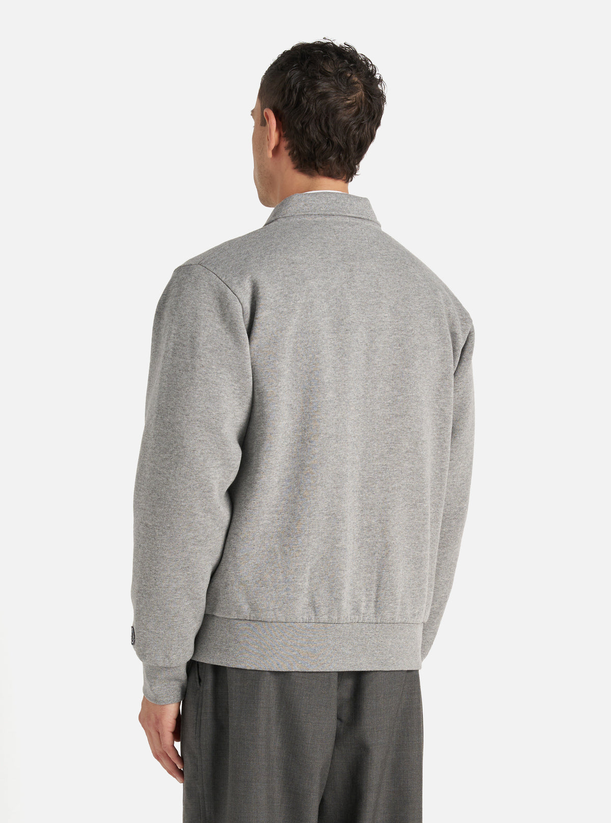 Grey Marl Recycled Cotton Blend Jersey Tyler Jacket
