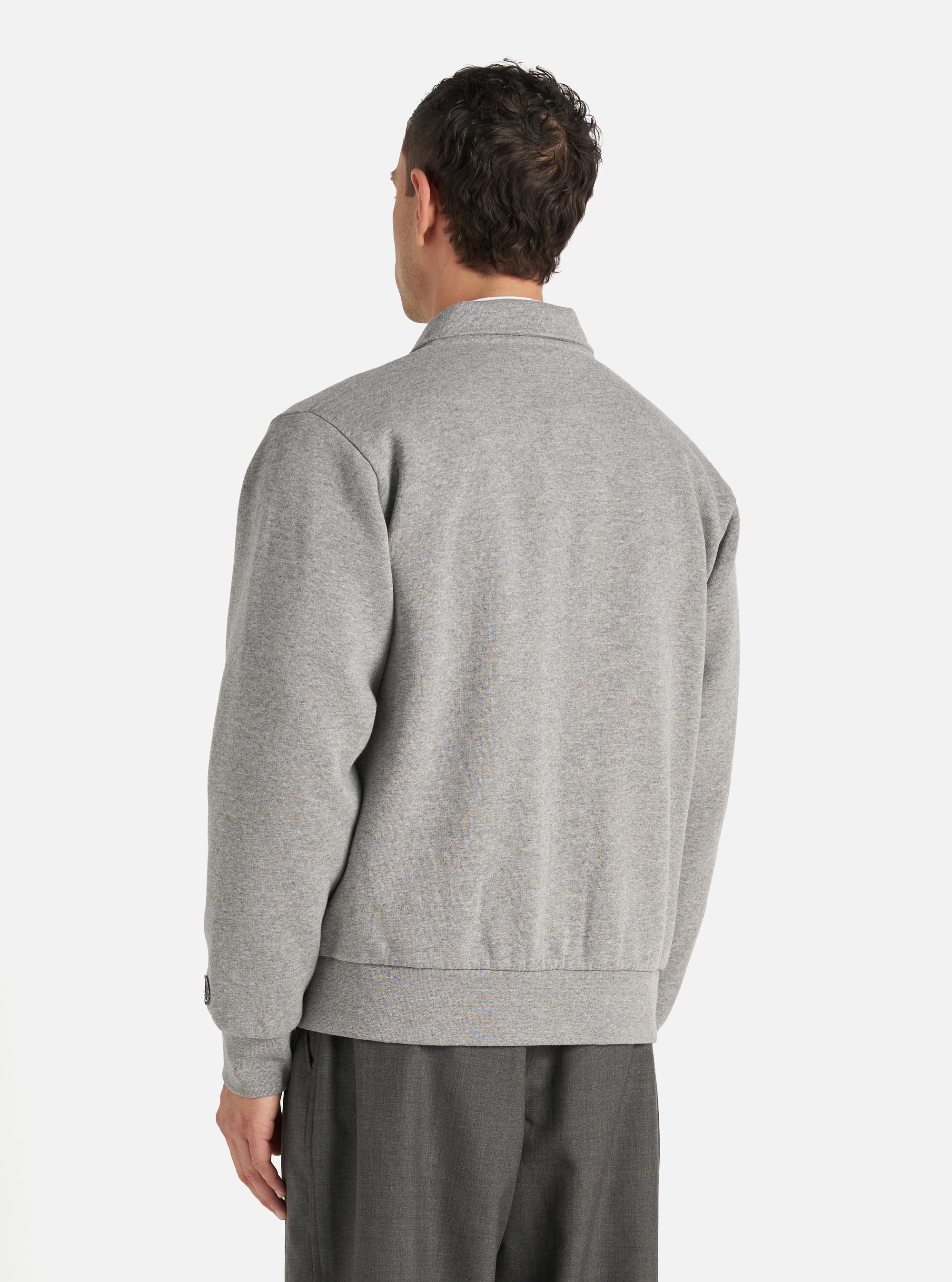 Grey Marl Recycled Cotton Blend Jersey Tyler Jacket