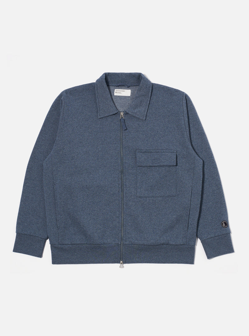 Navy Recycled Cotton Blend Jersey Tyler Jacket