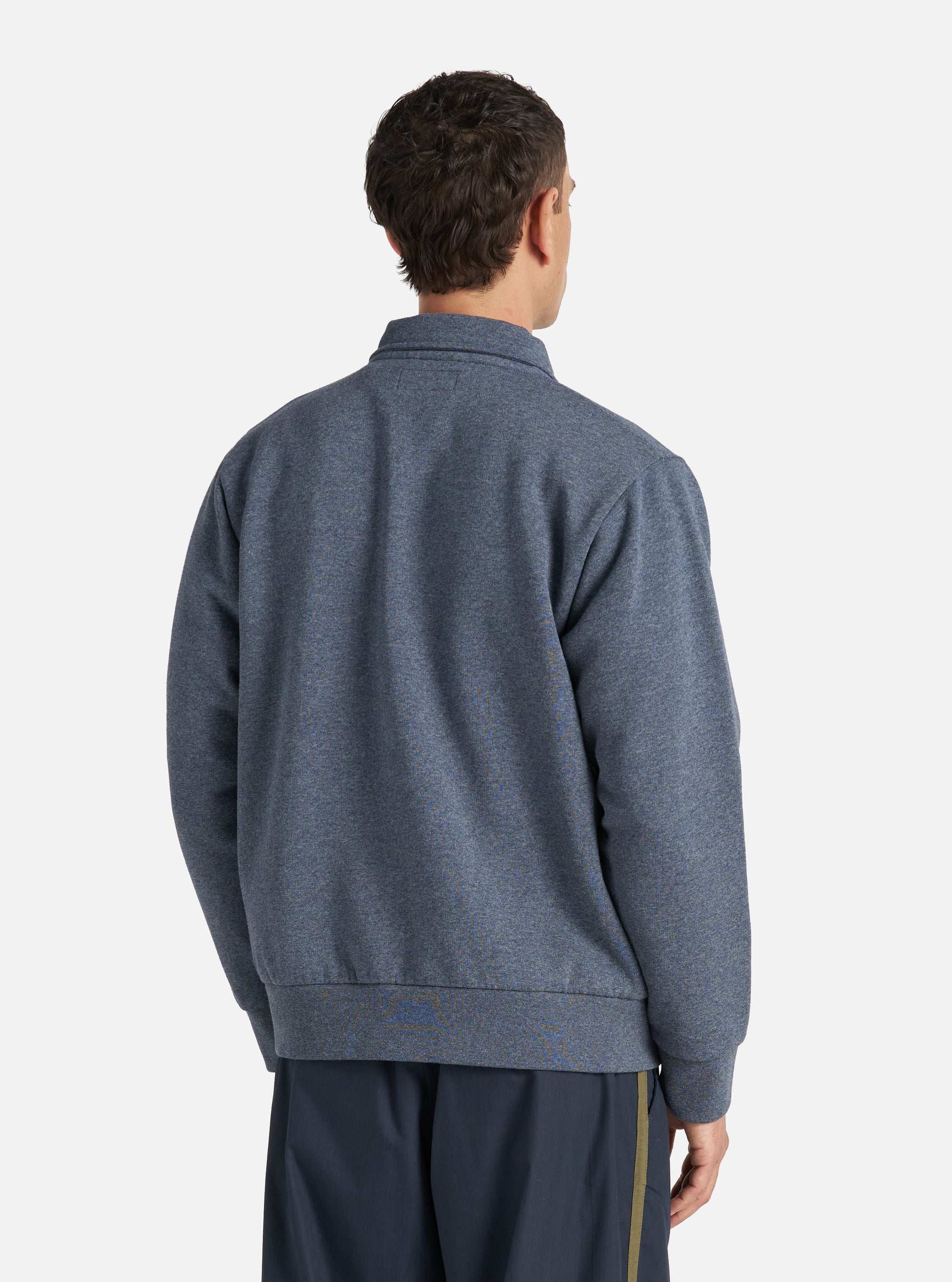 Navy Recycled Cotton Blend Jersey Tyler Jacket