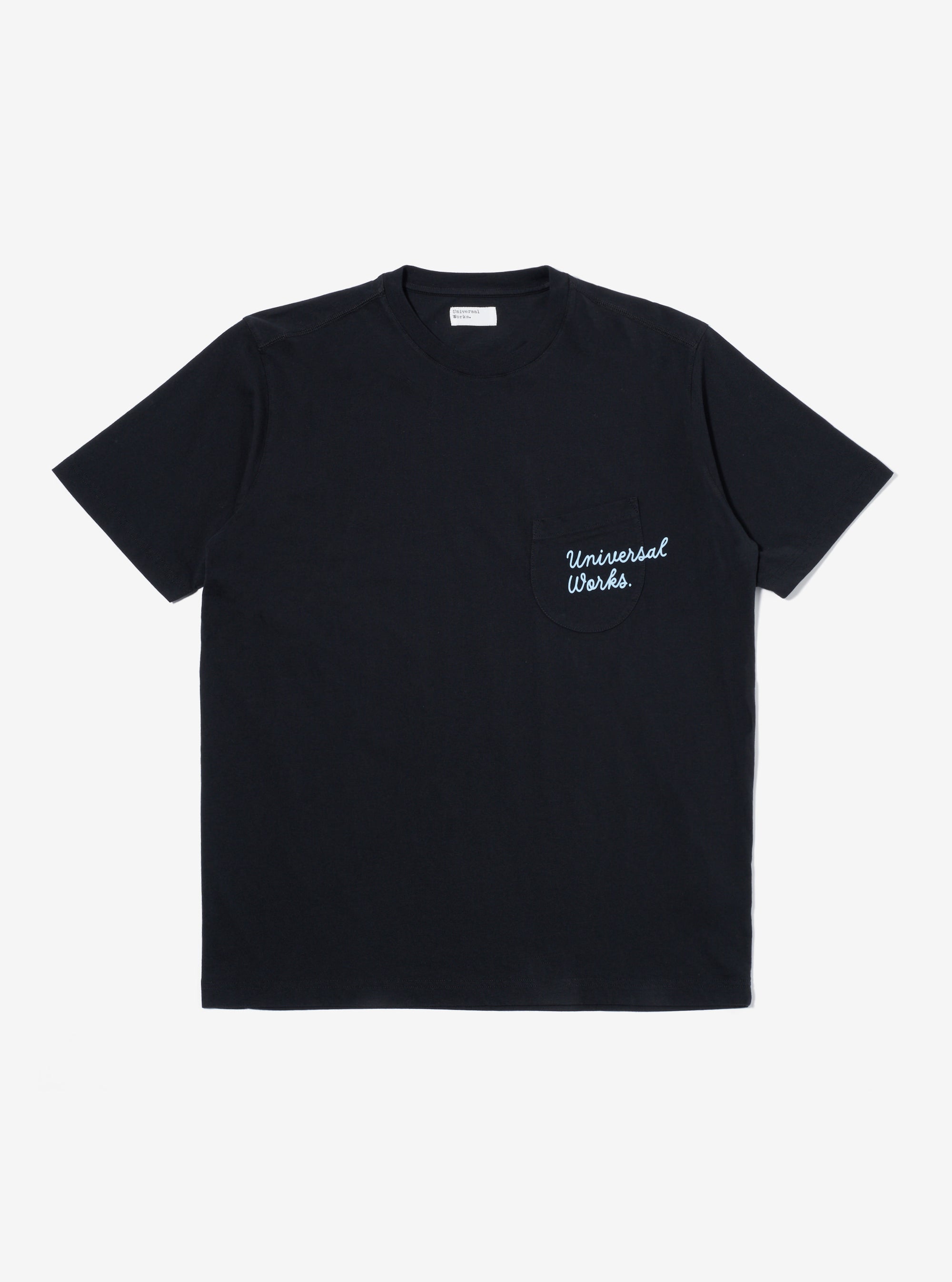Black Organic Jersey Print Pocket Tee