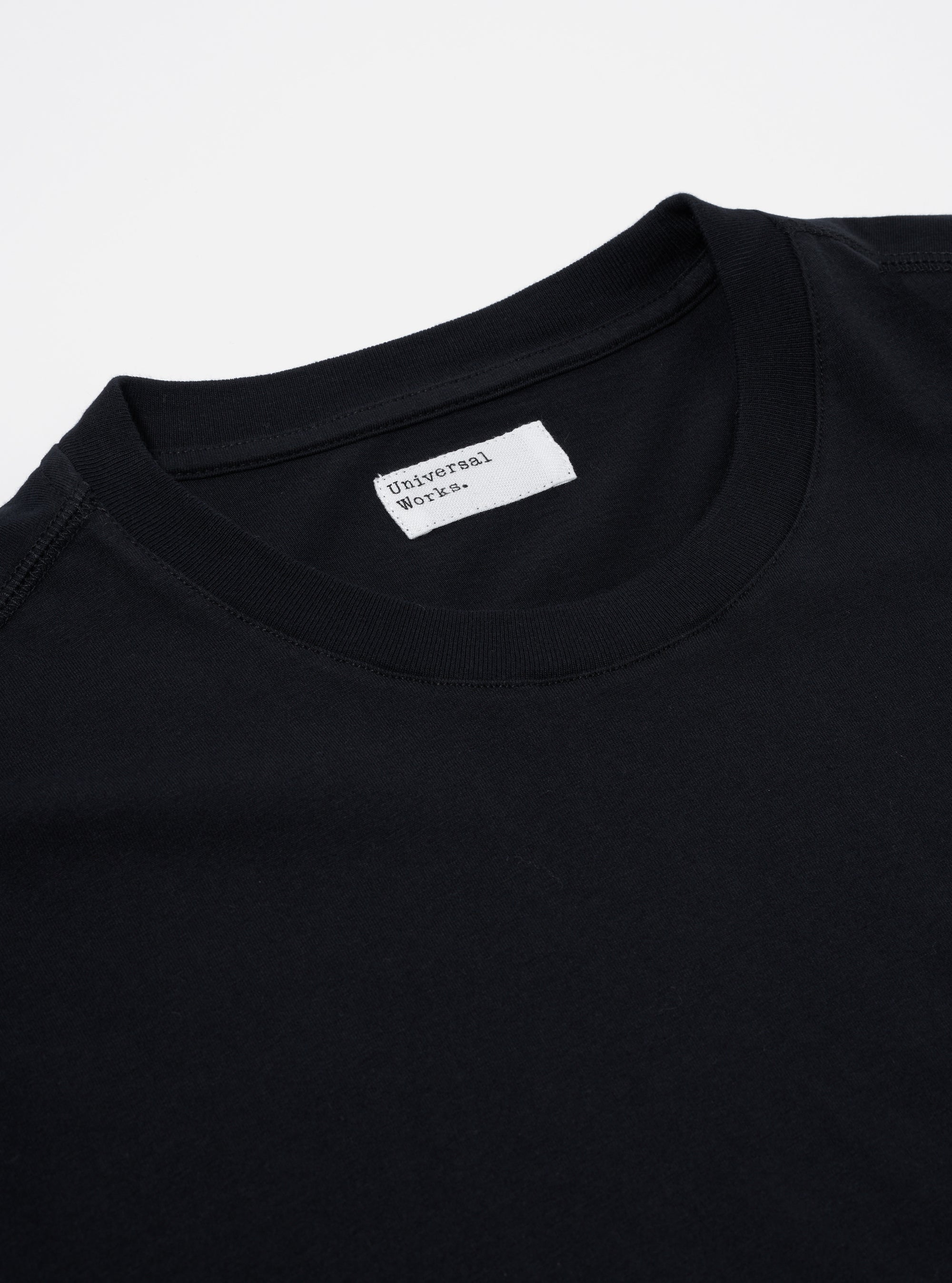 Black Organic Jersey Print Pocket Tee