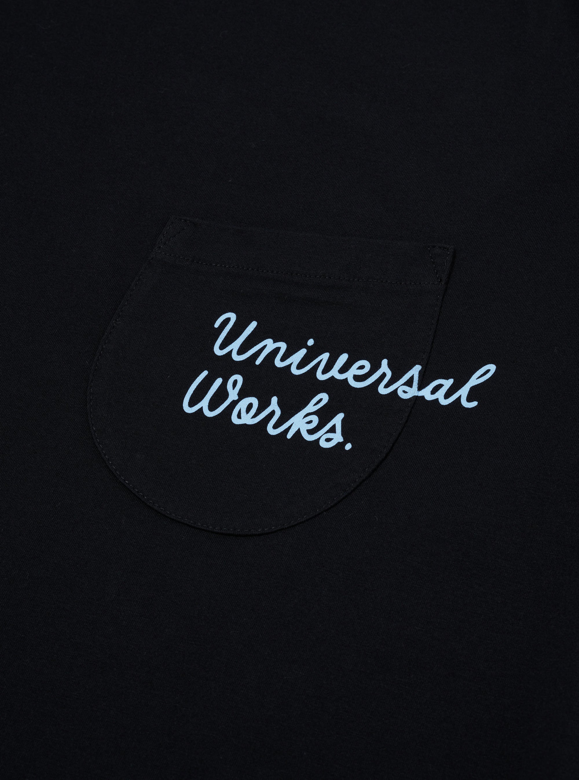 Black Organic Jersey Print Pocket Tee