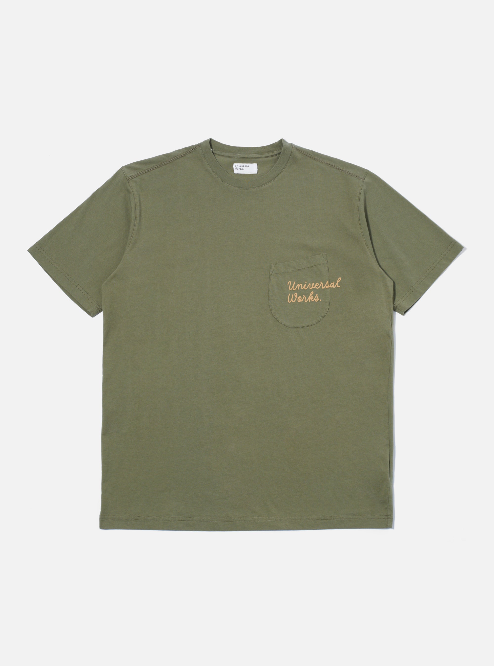 Olive Organic Jersey Print Pocket Tee