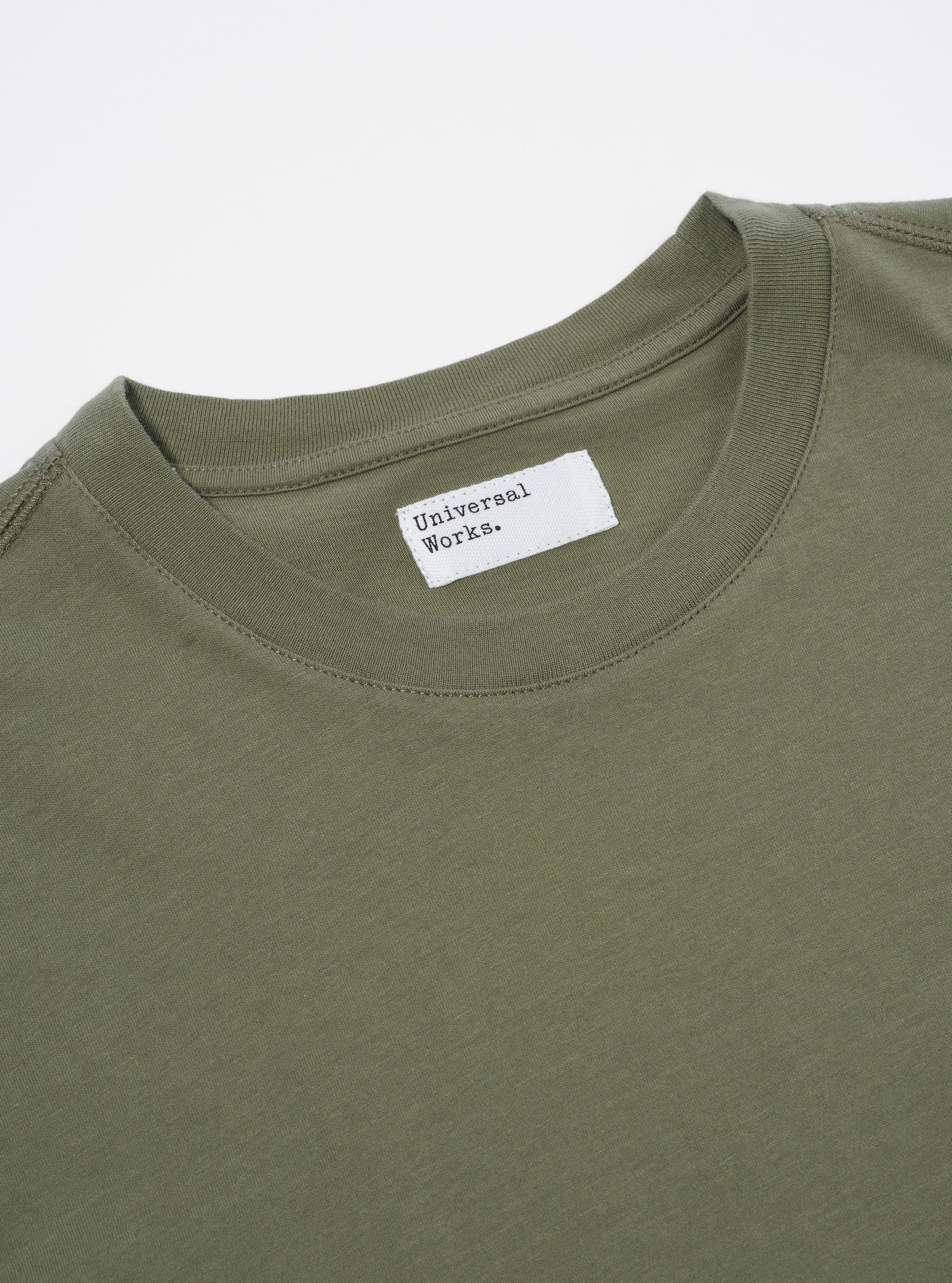 Olive Organic Jersey Print Pocket Tee
