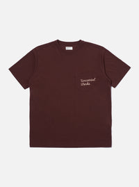 Rich Brown Organic Jersey Print Pocket Tee