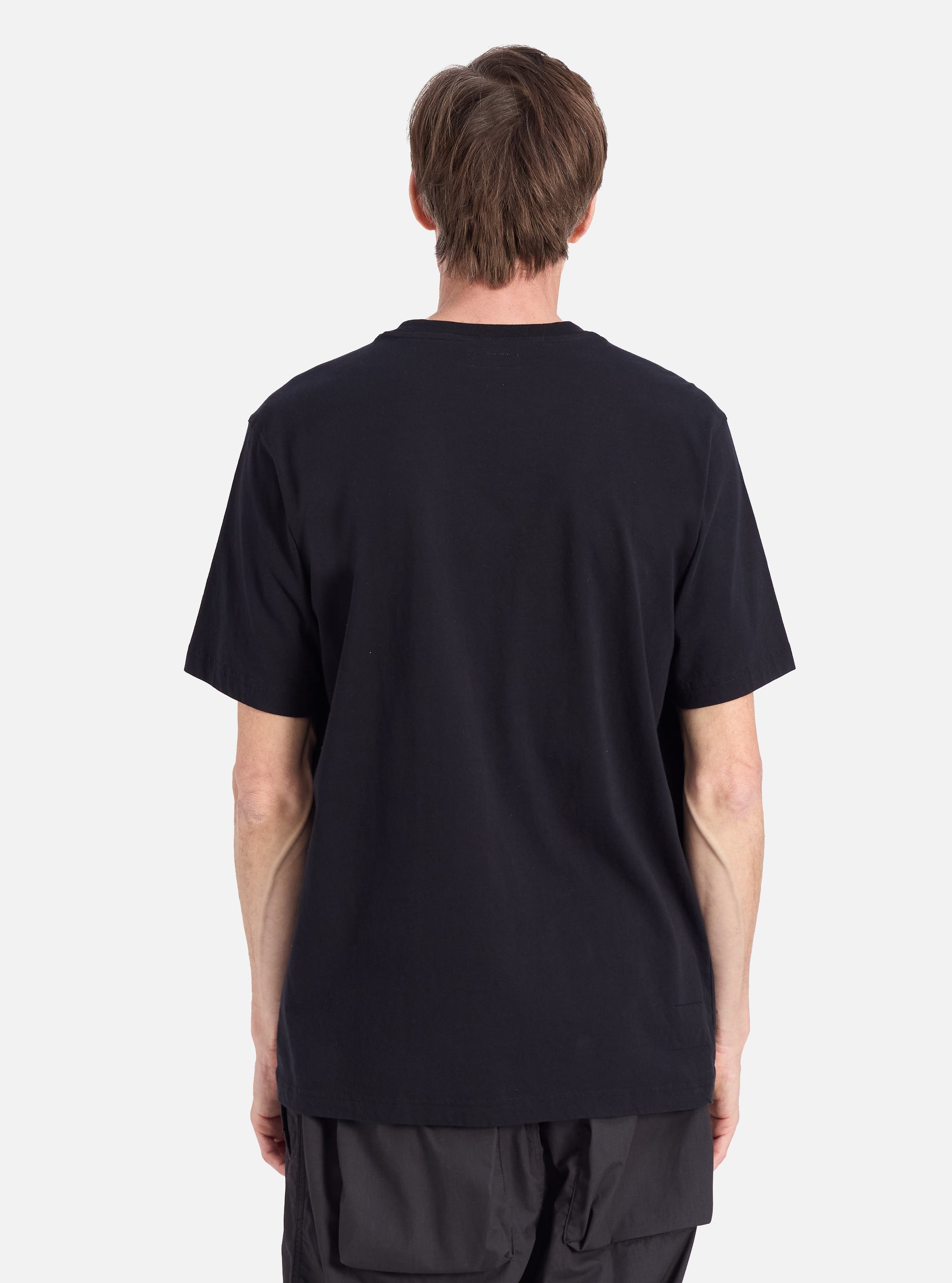 Black Organic Jersey Print Pocket Tee
