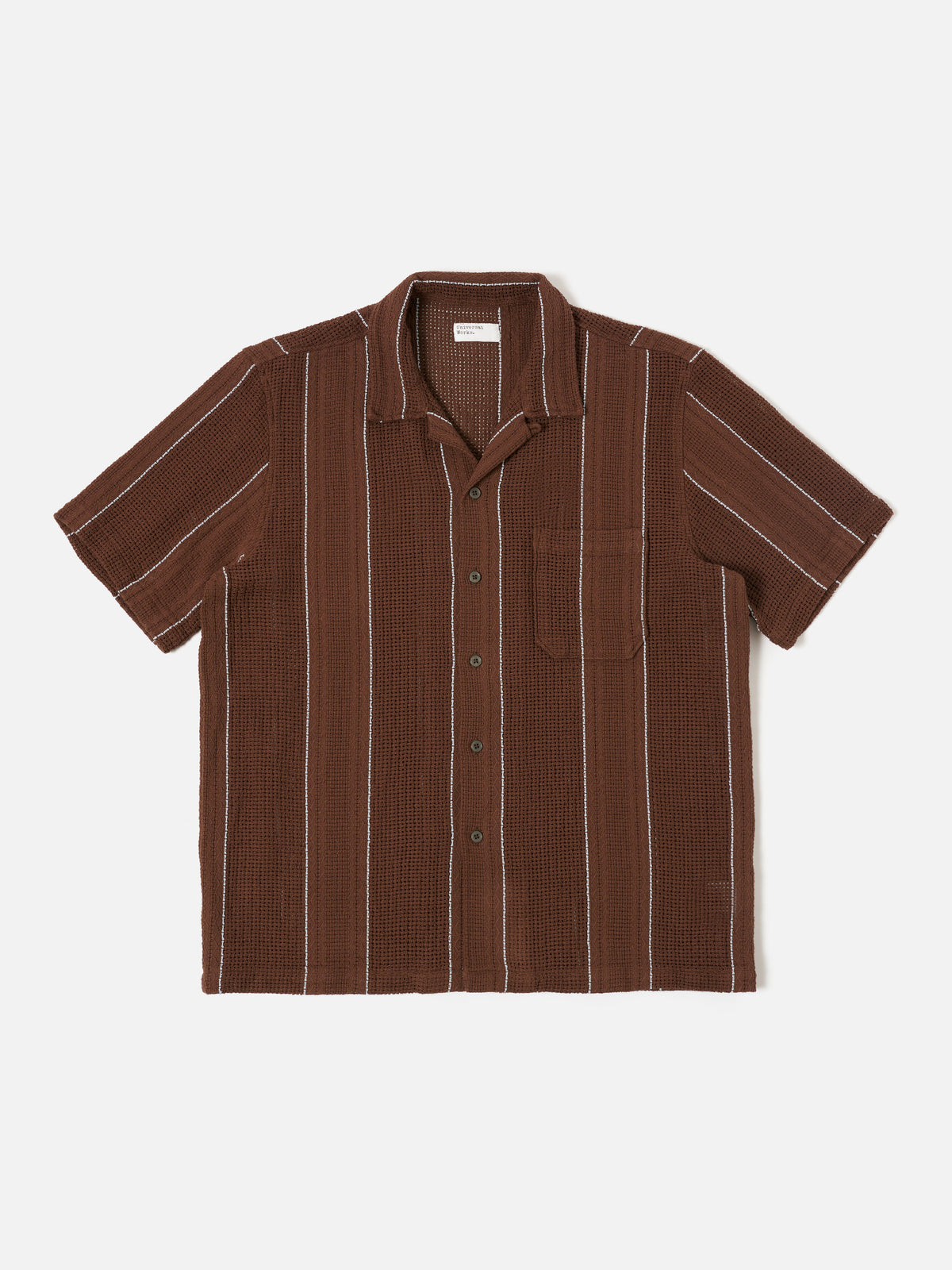 Brown Reef Stripe Cotton Road Shirt