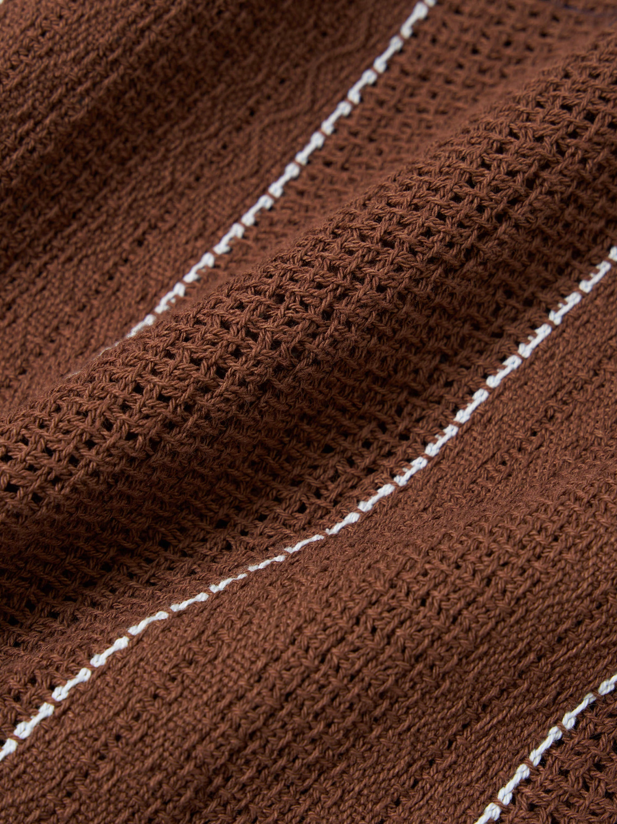 Brown Reef Stripe Cotton Road Shirt