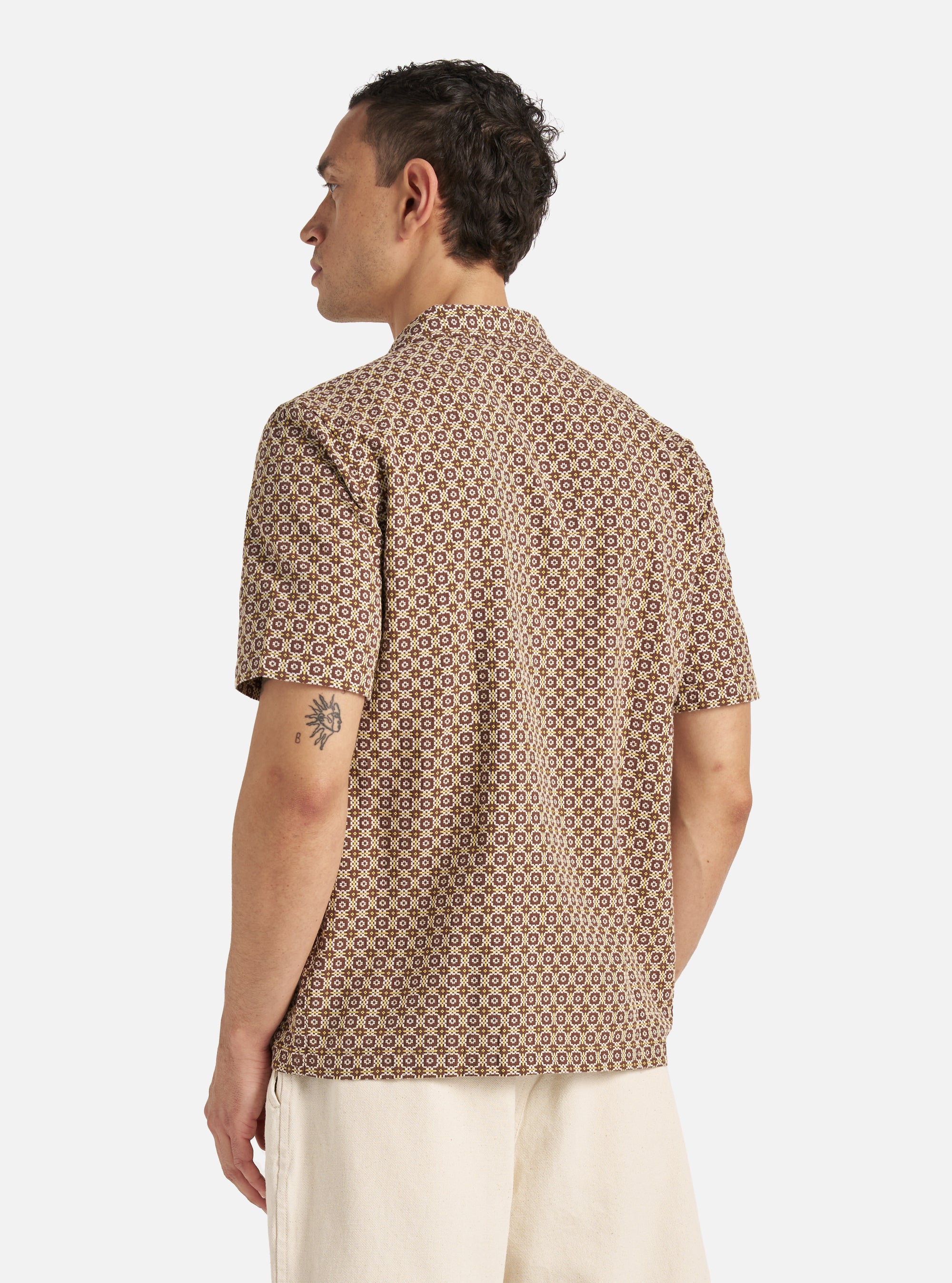 Brown Tile 1 Cotton Road Shirt