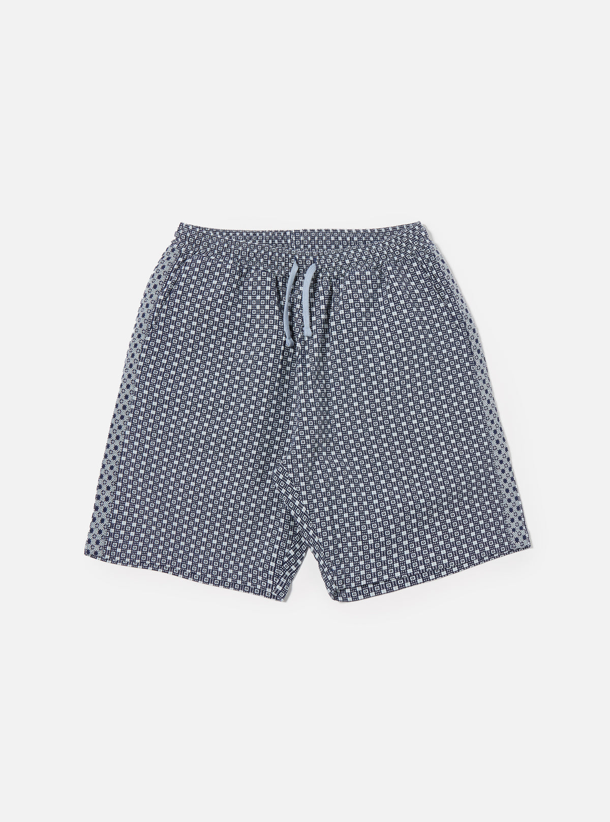 Navy Tile 3 Cotton Simple Short