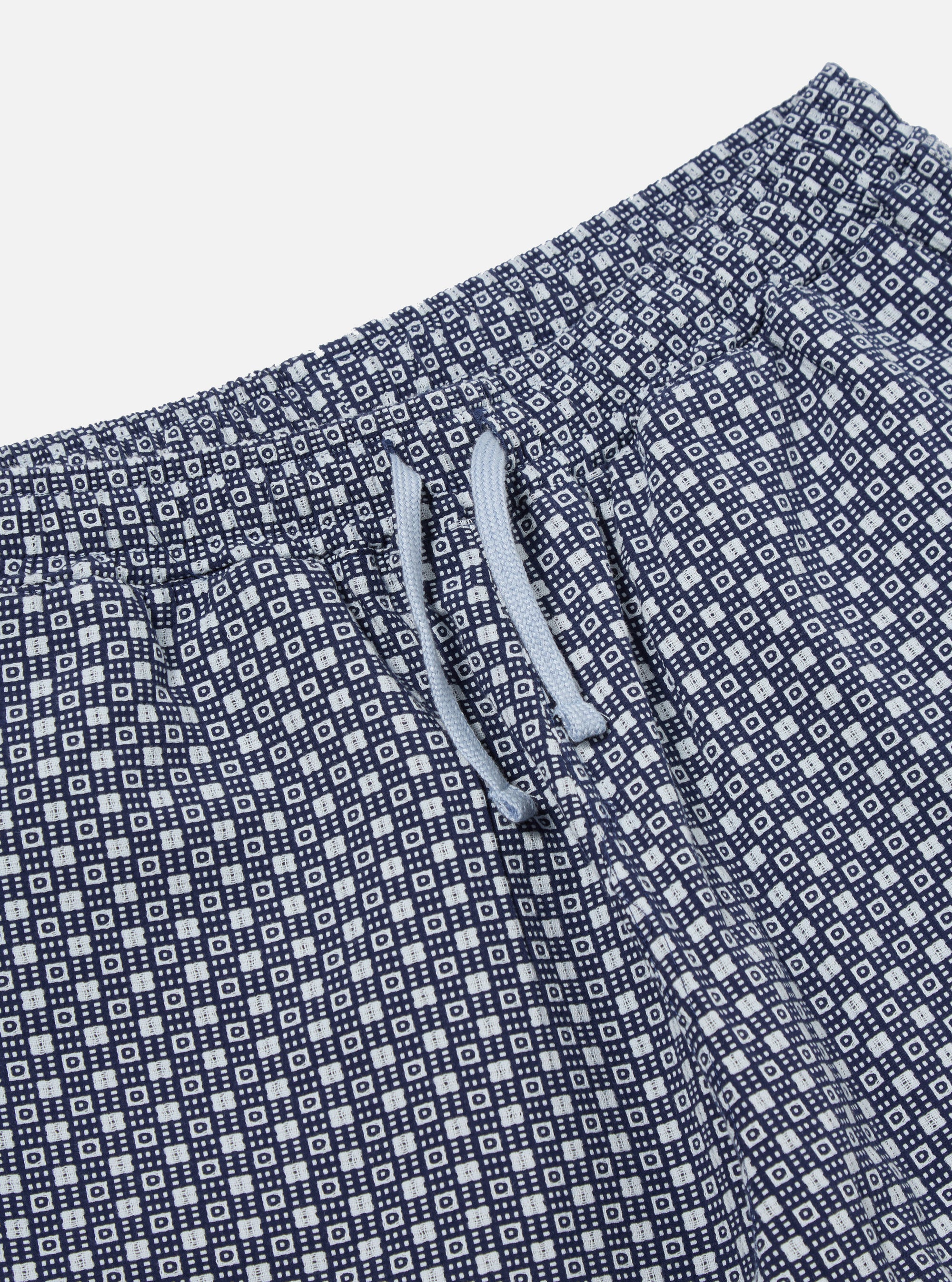 Navy Tile 3 Cotton Simple Short