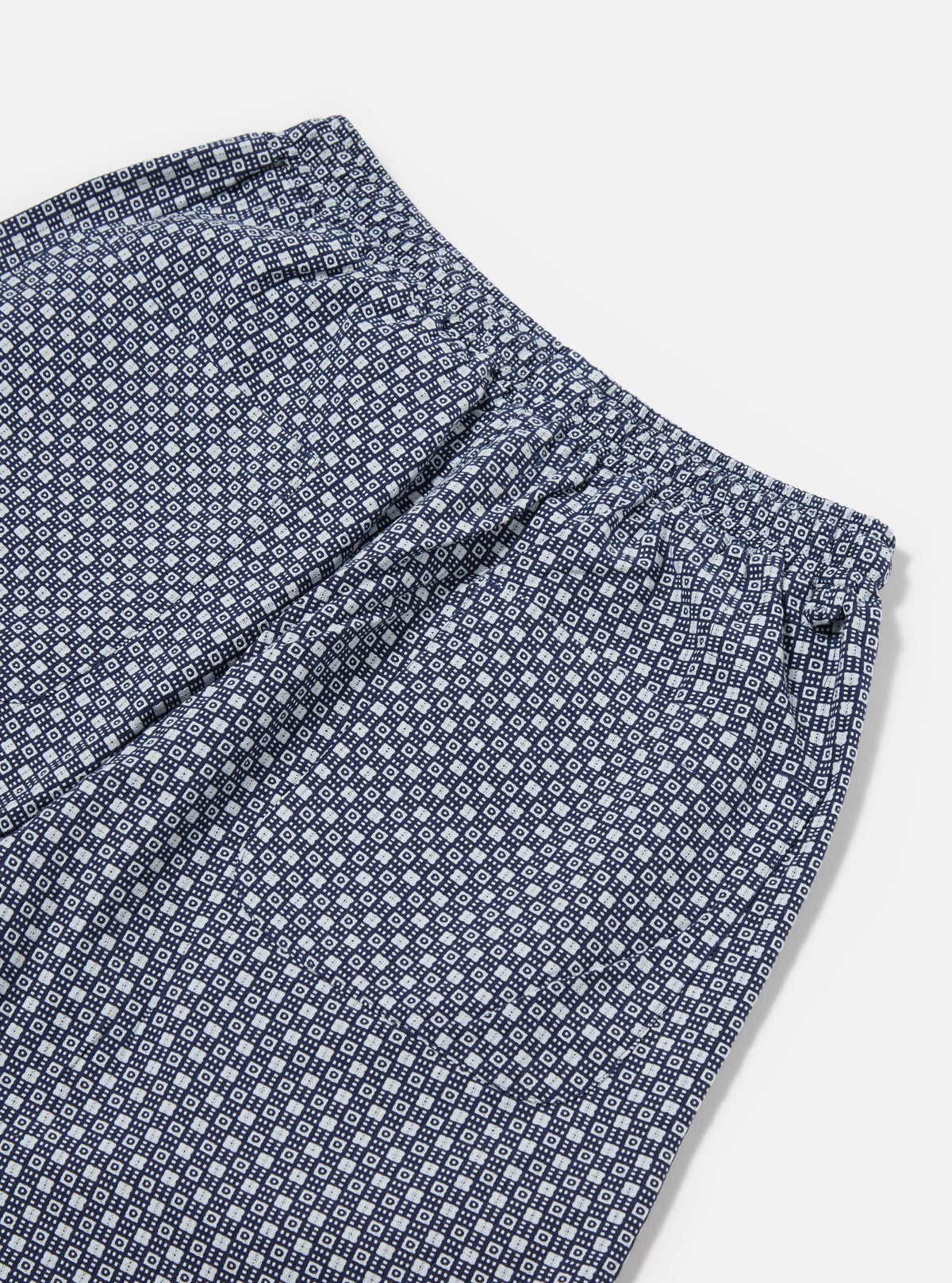 Navy Tile 3 Cotton Simple Short