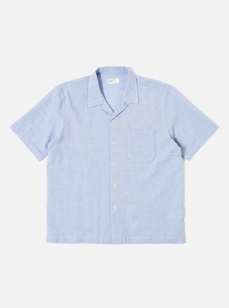 Pale Blue Seersucker Road Shirt