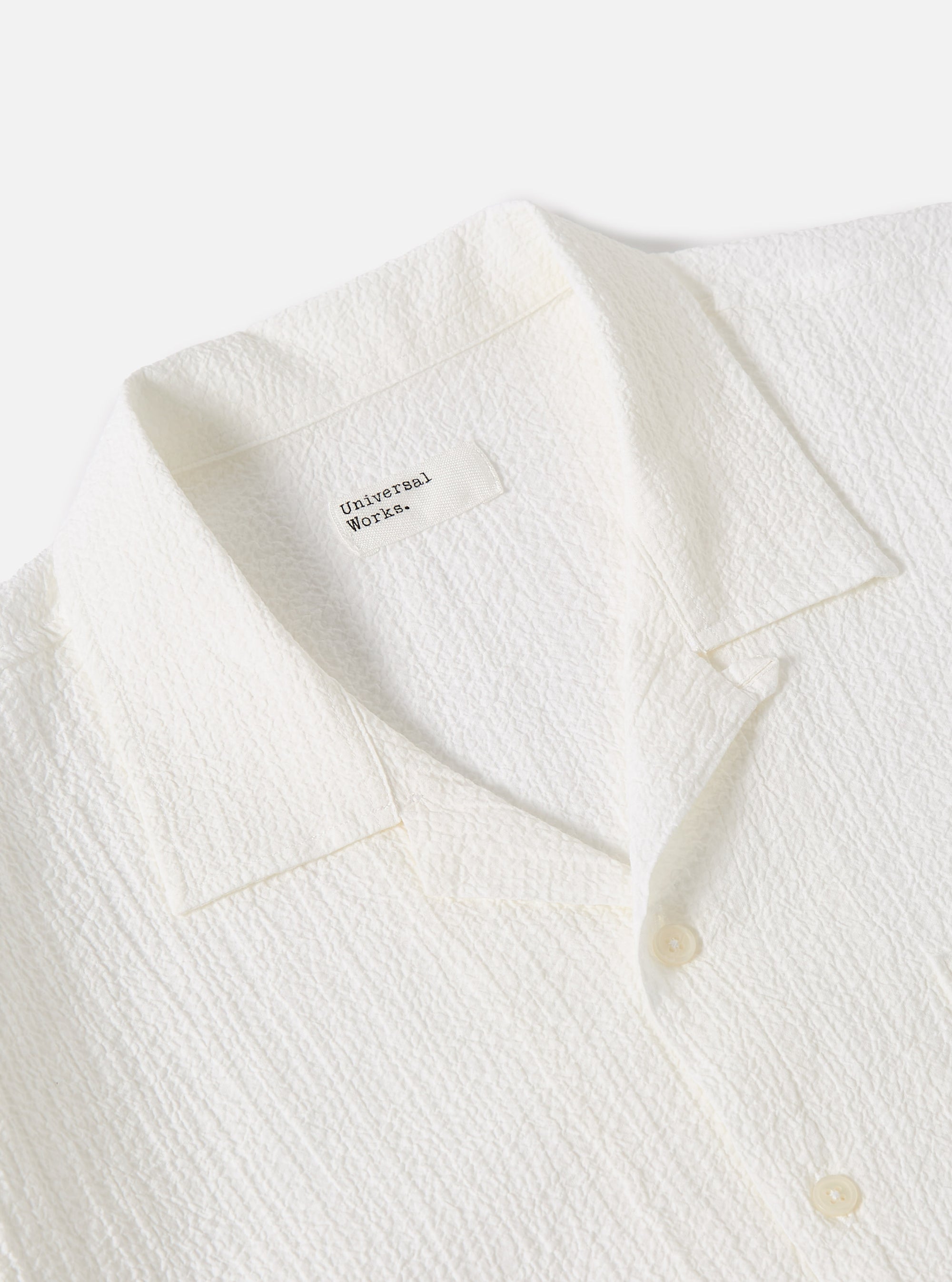 White Seersucker Road Shirt