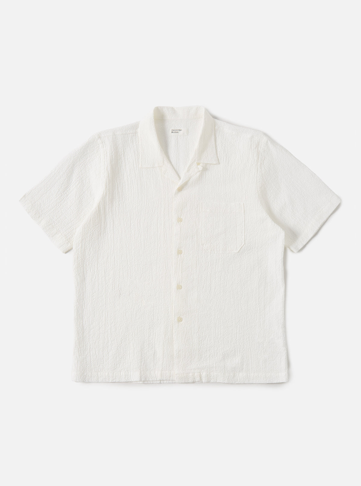 White Seersucker Road Shirt