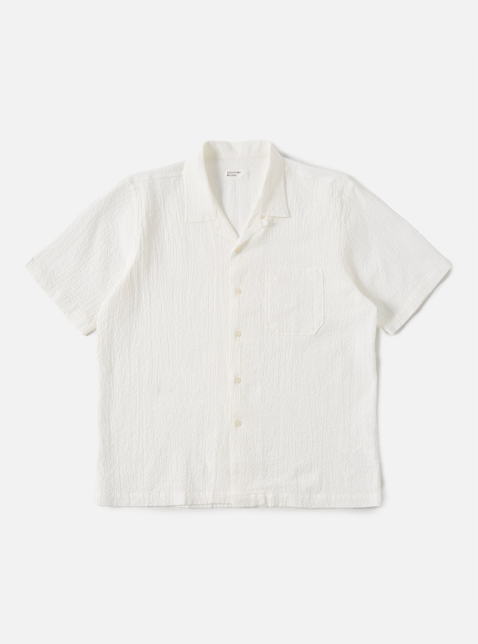 White Seersucker Road Shirt
