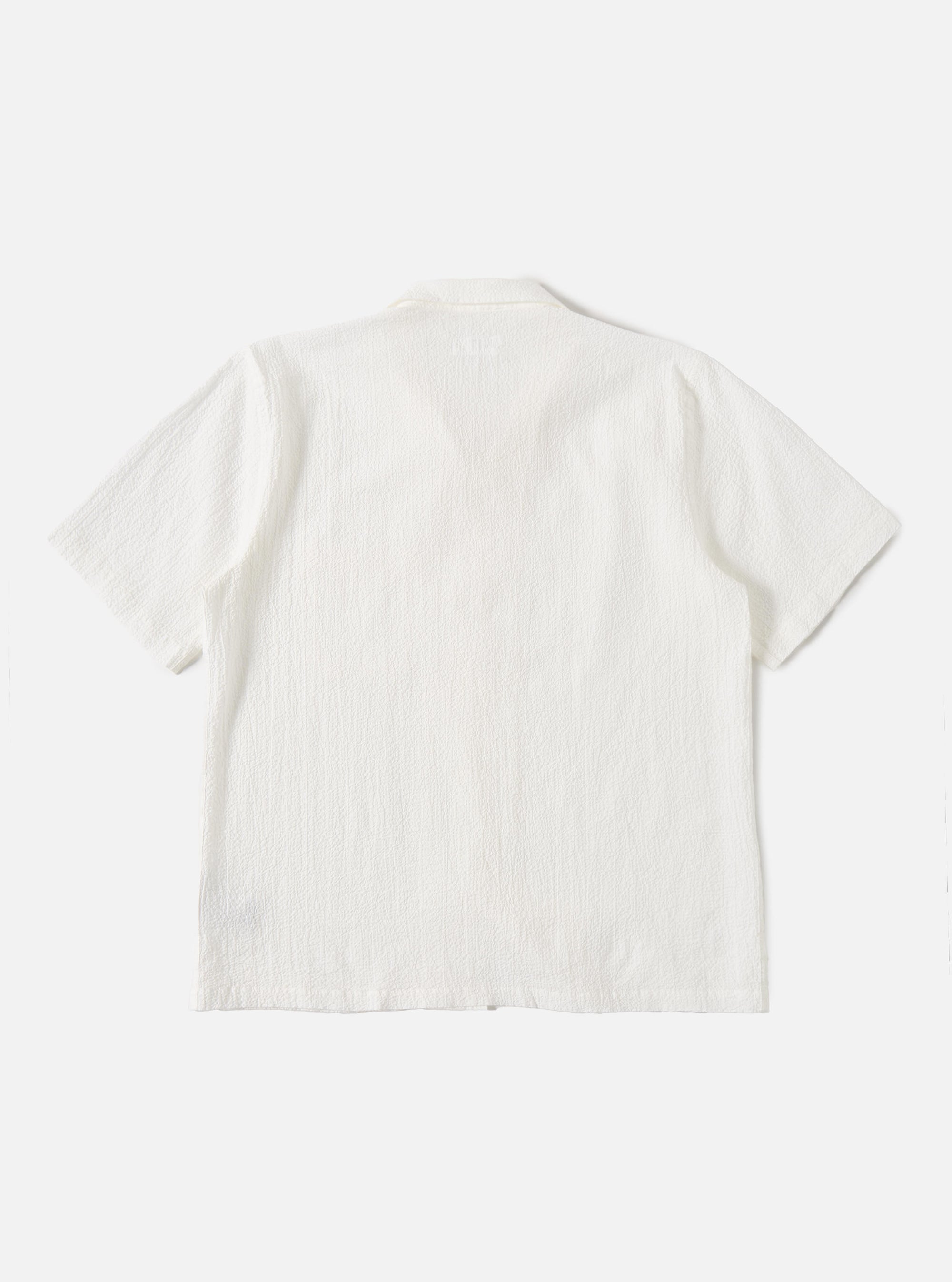 White Seersucker Road Shirt