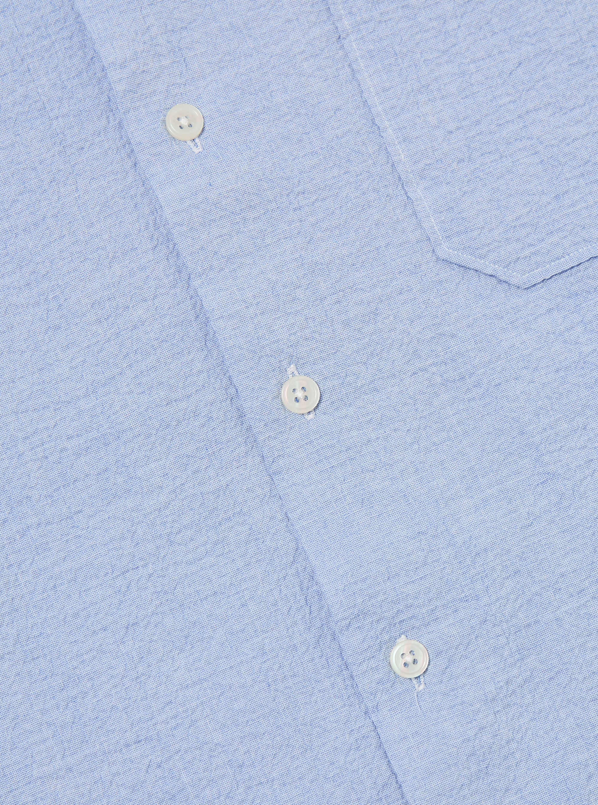 Pale Blue Seersucker Road Shirt