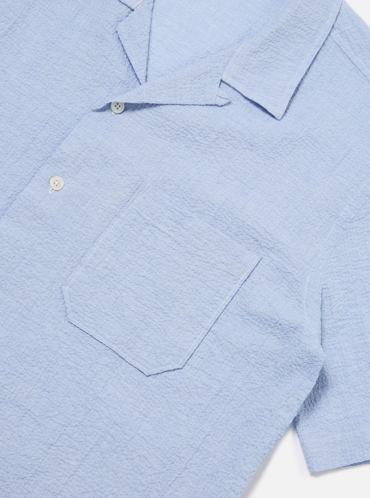 Pale Blue Seersucker Road Shirt