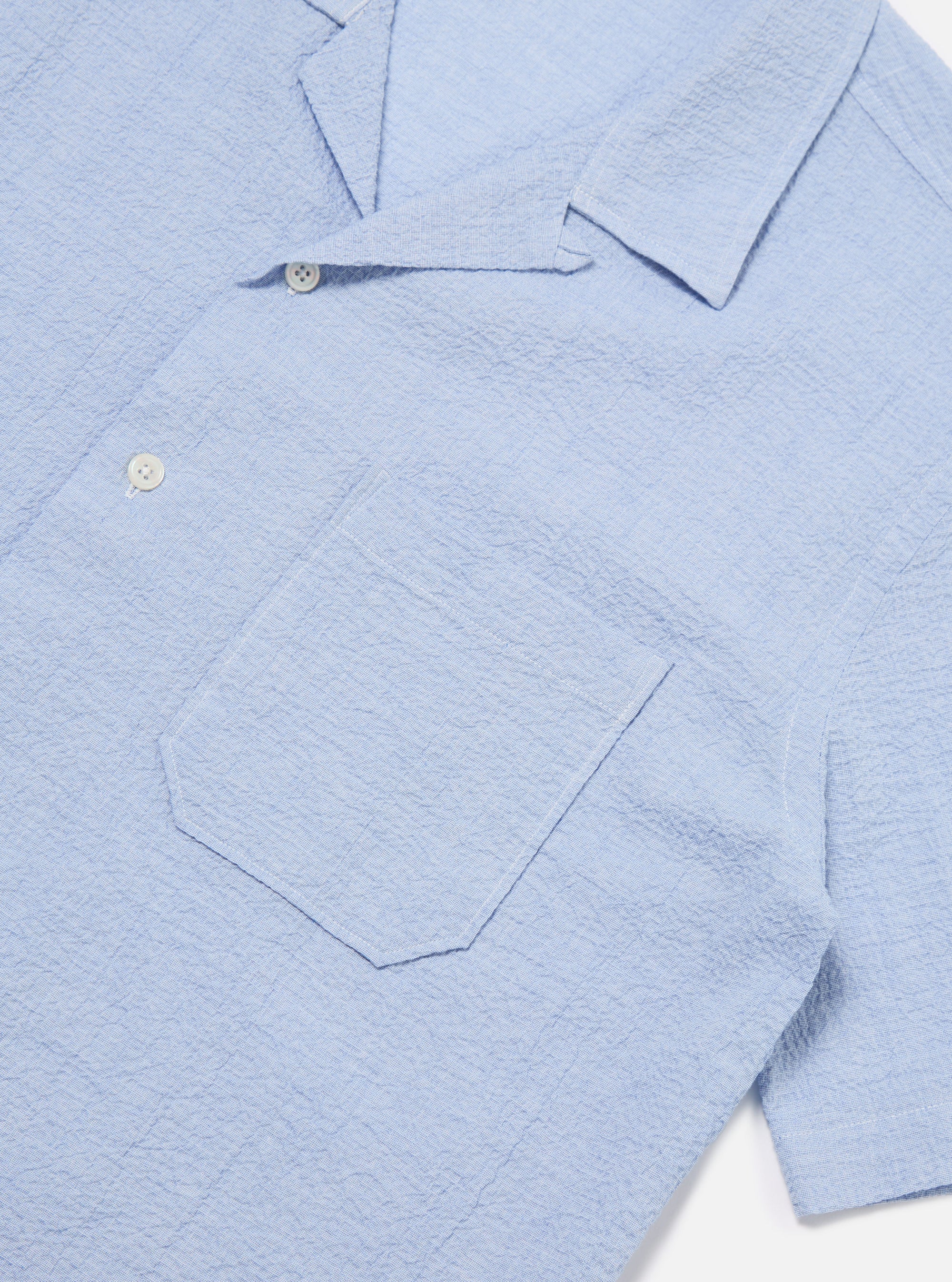 Pale Blue Seersucker Road Shirt