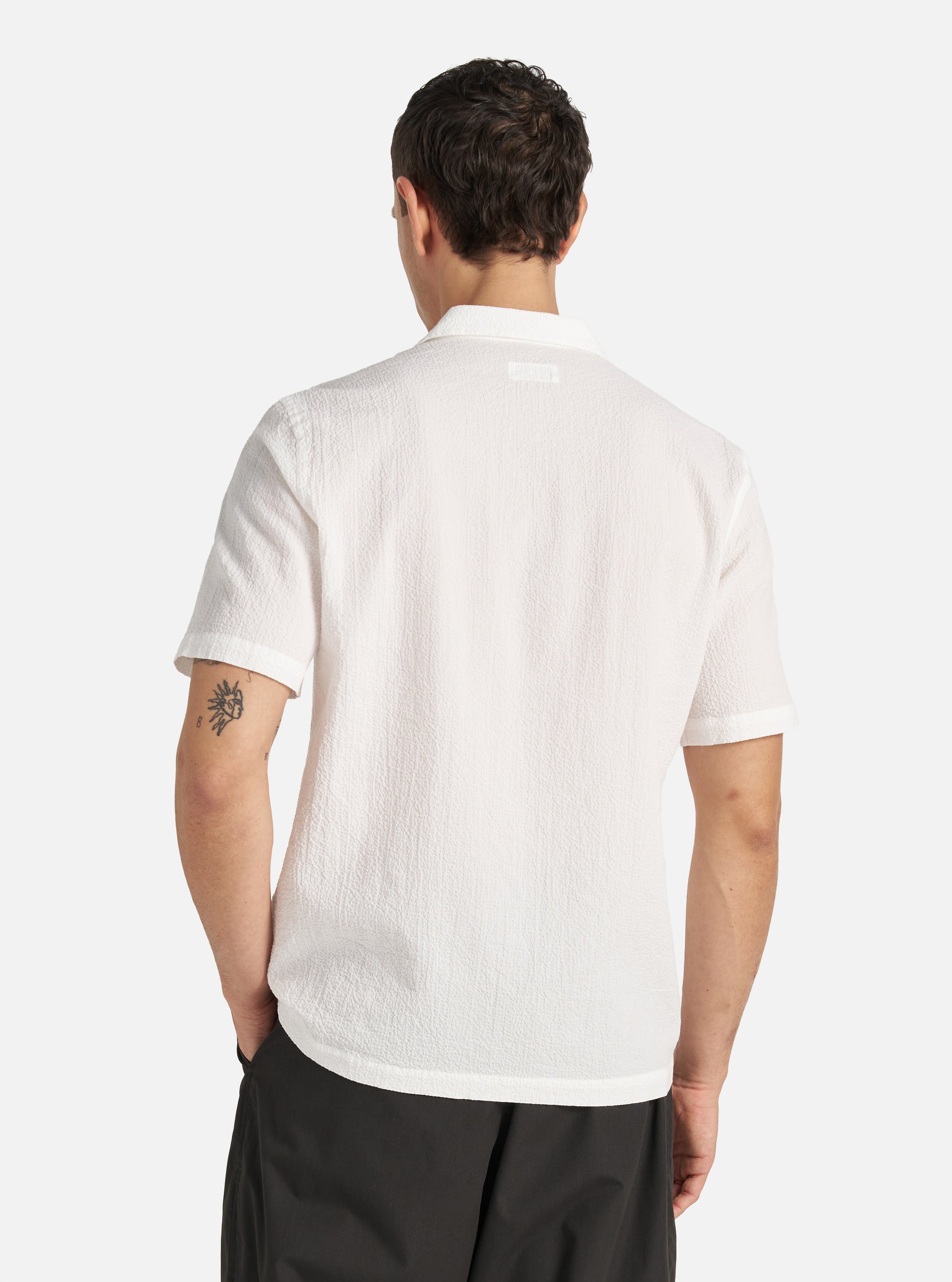 White Seersucker Road Shirt