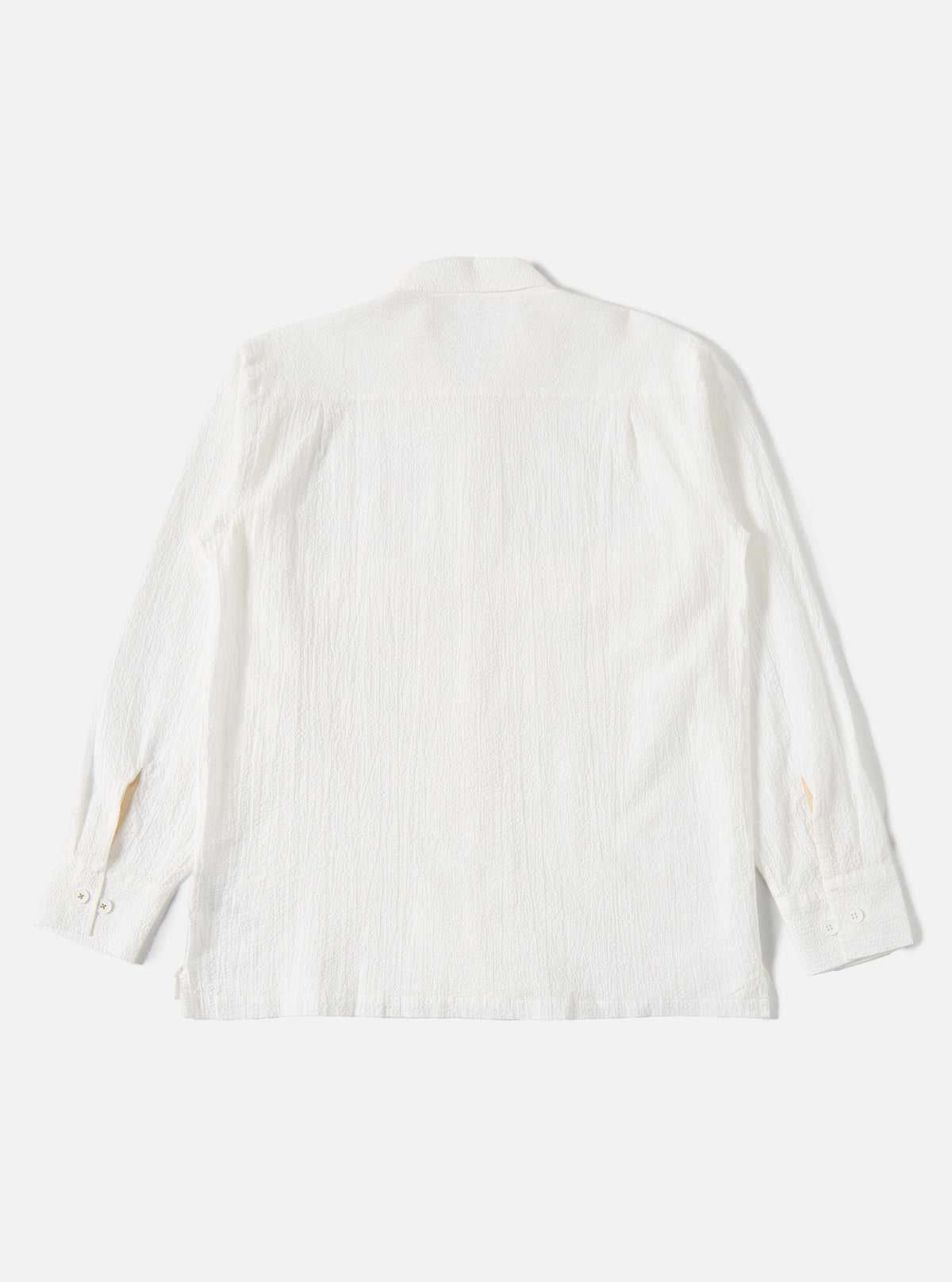 White Seersucker L/S Utility Shirt