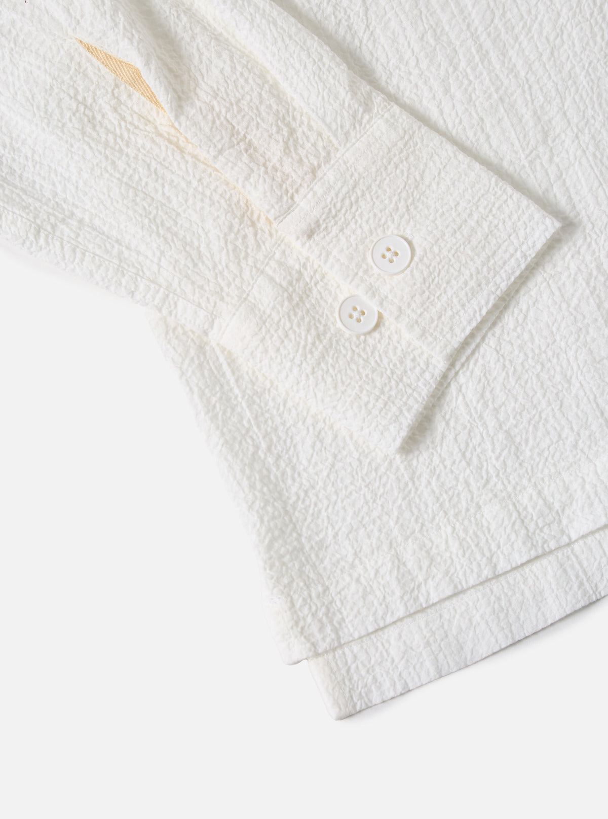 White Seersucker L/S Utility Shirt