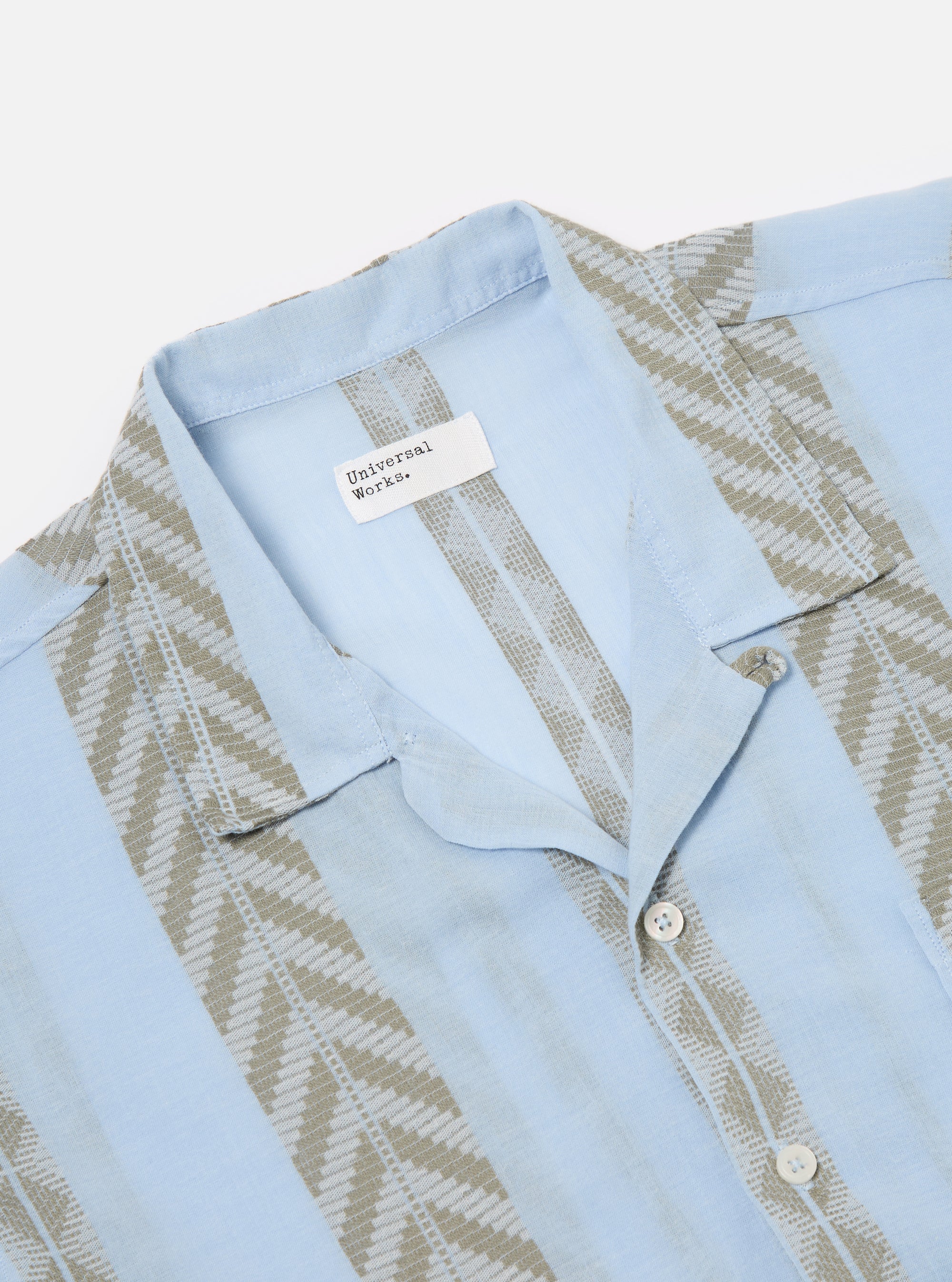 Pale Blue Hendrix Beach Stripe Road Shirt
