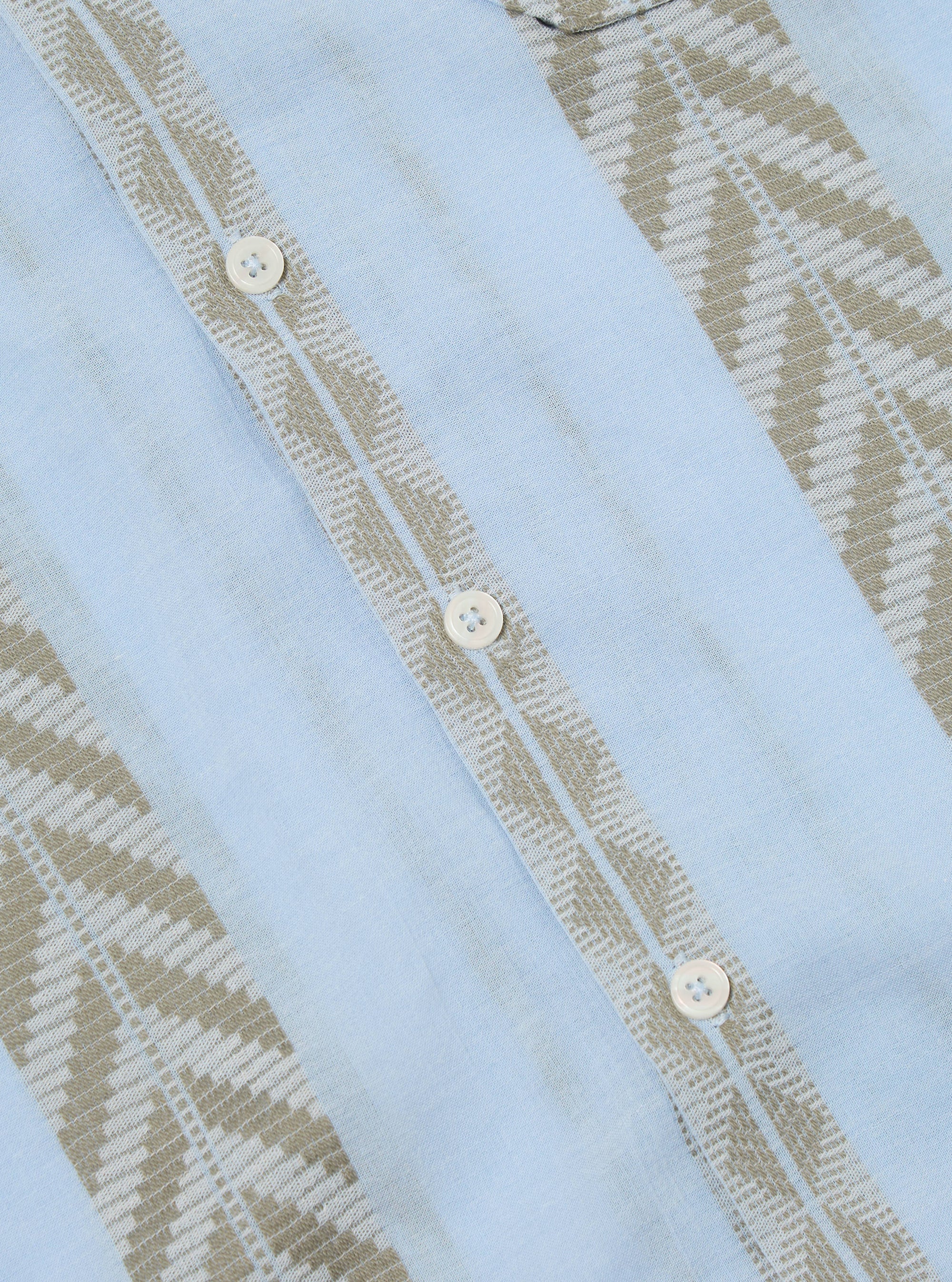 Pale Blue Hendrix Beach Stripe Road Shirt