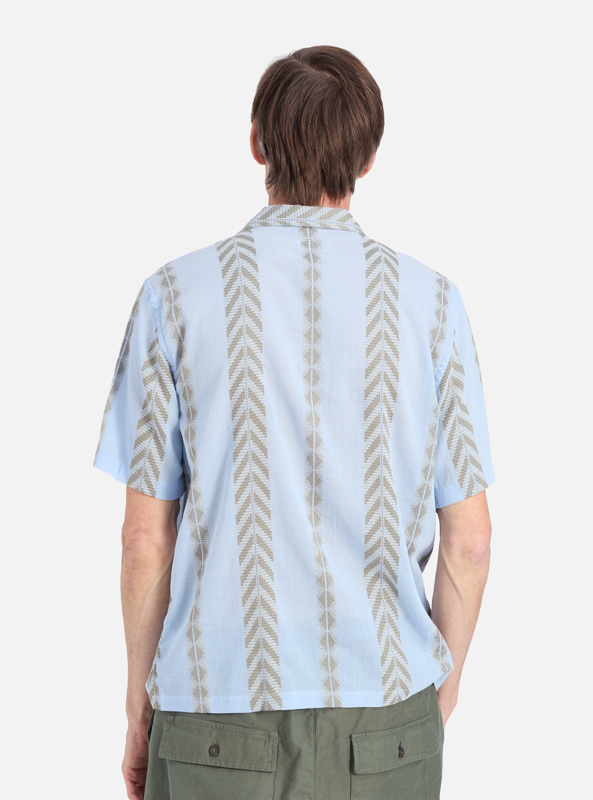 Pale Blue Hendrix Beach Stripe Road Shirt