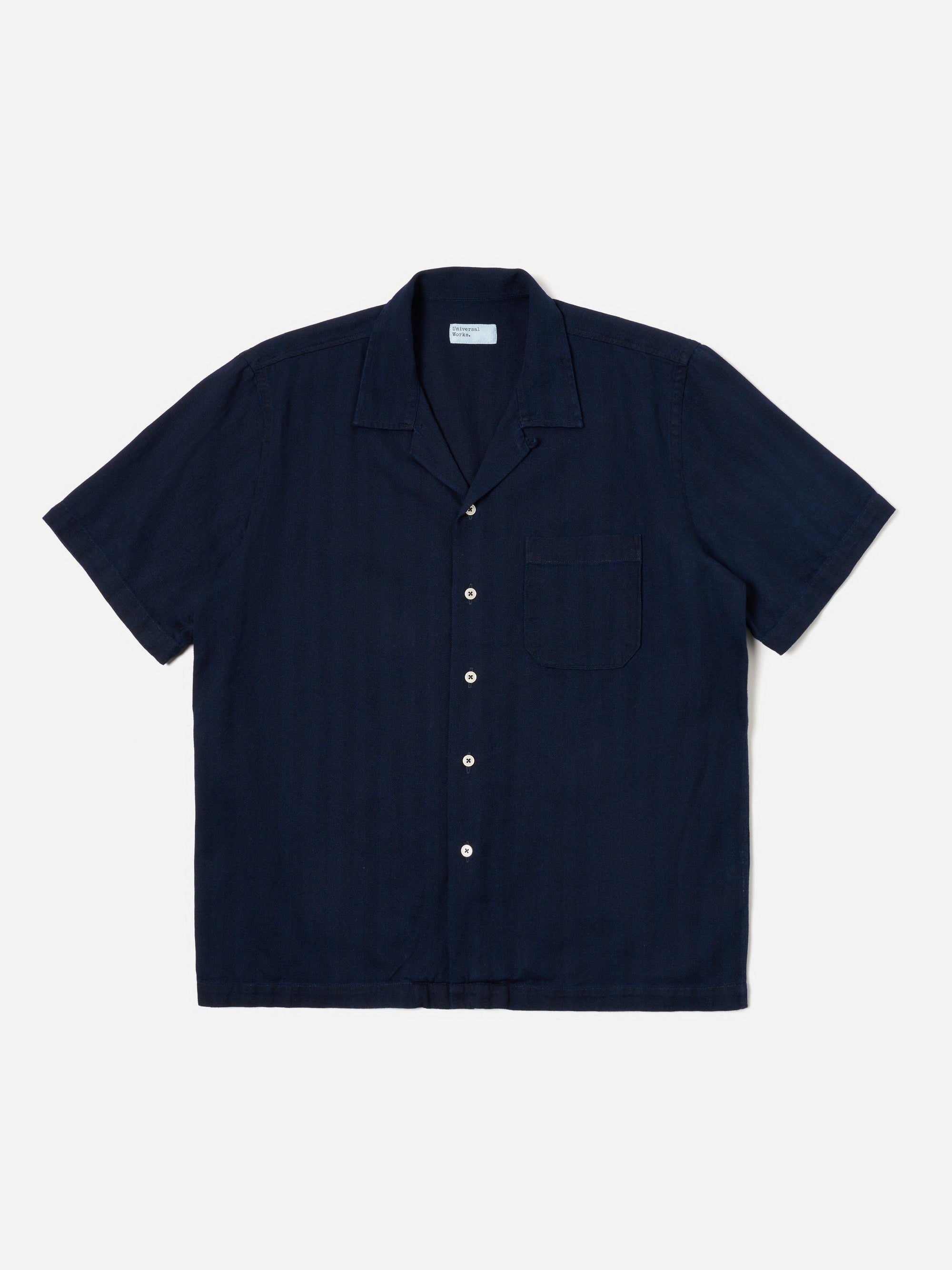 Indigo Herringbone Denim Road Shirt