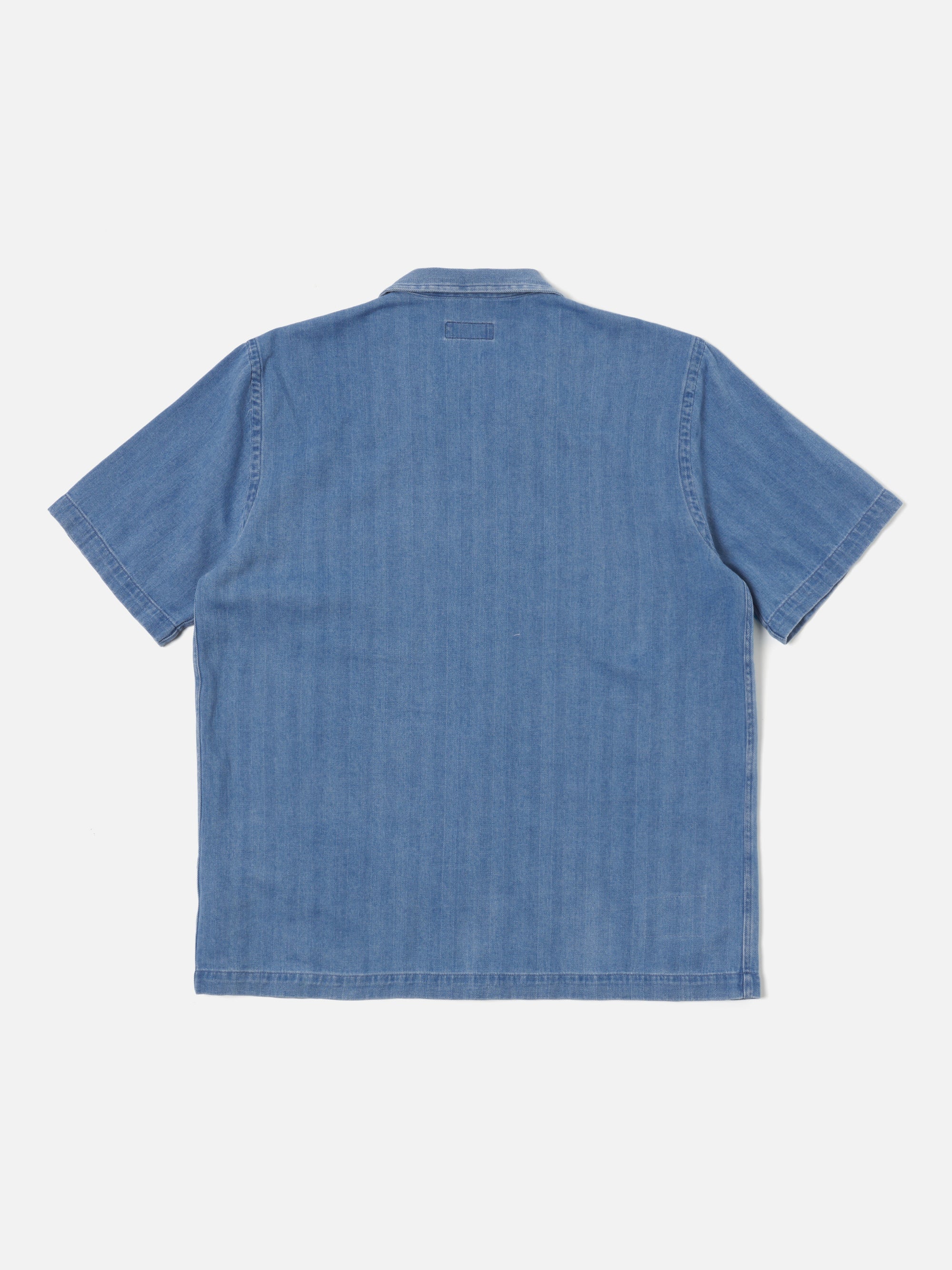 Washed Indigo Herringbone Denim Road Shirt
