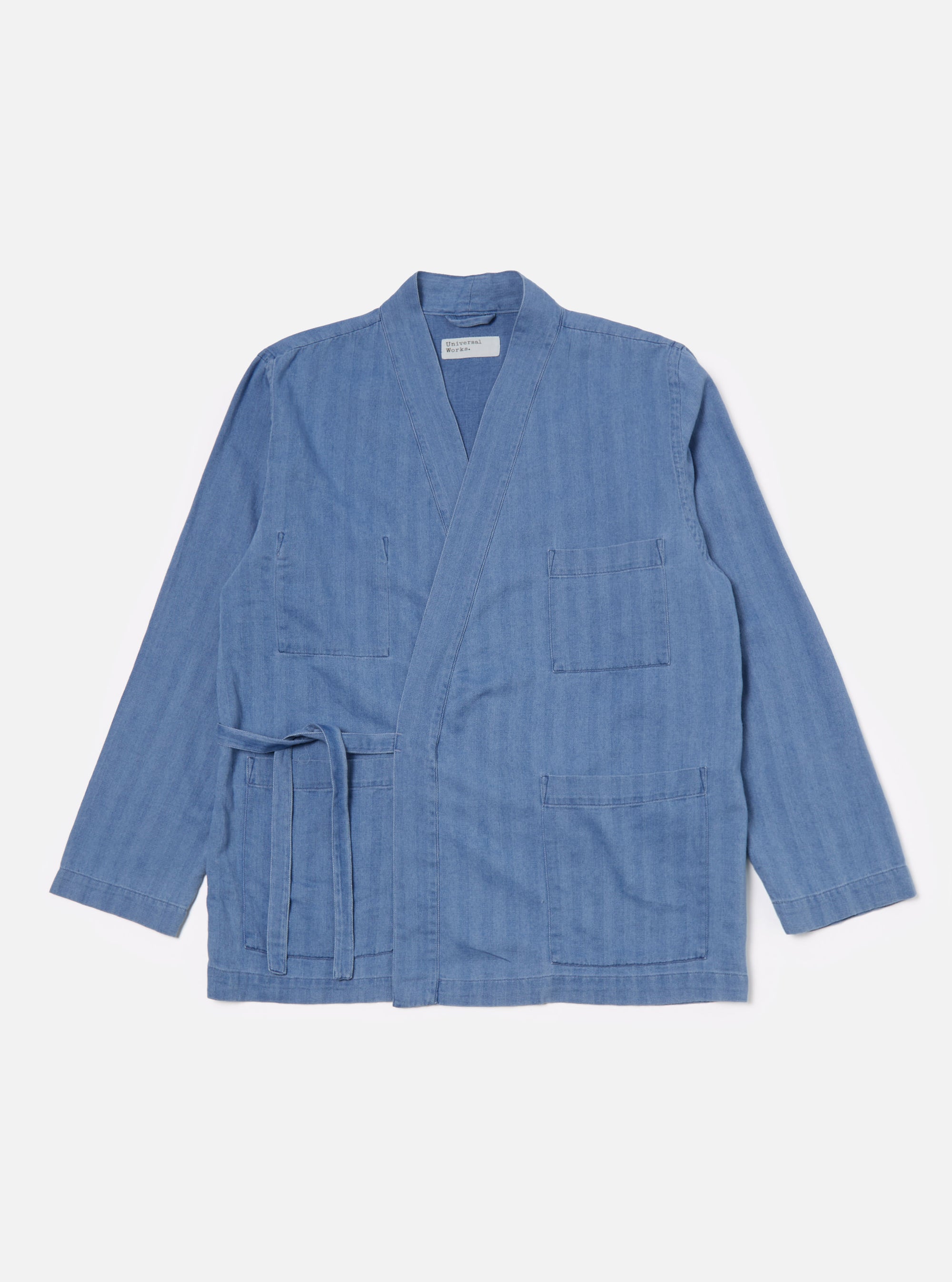 Washed Indigo Herringbone Denim Kyoto Work Jacket