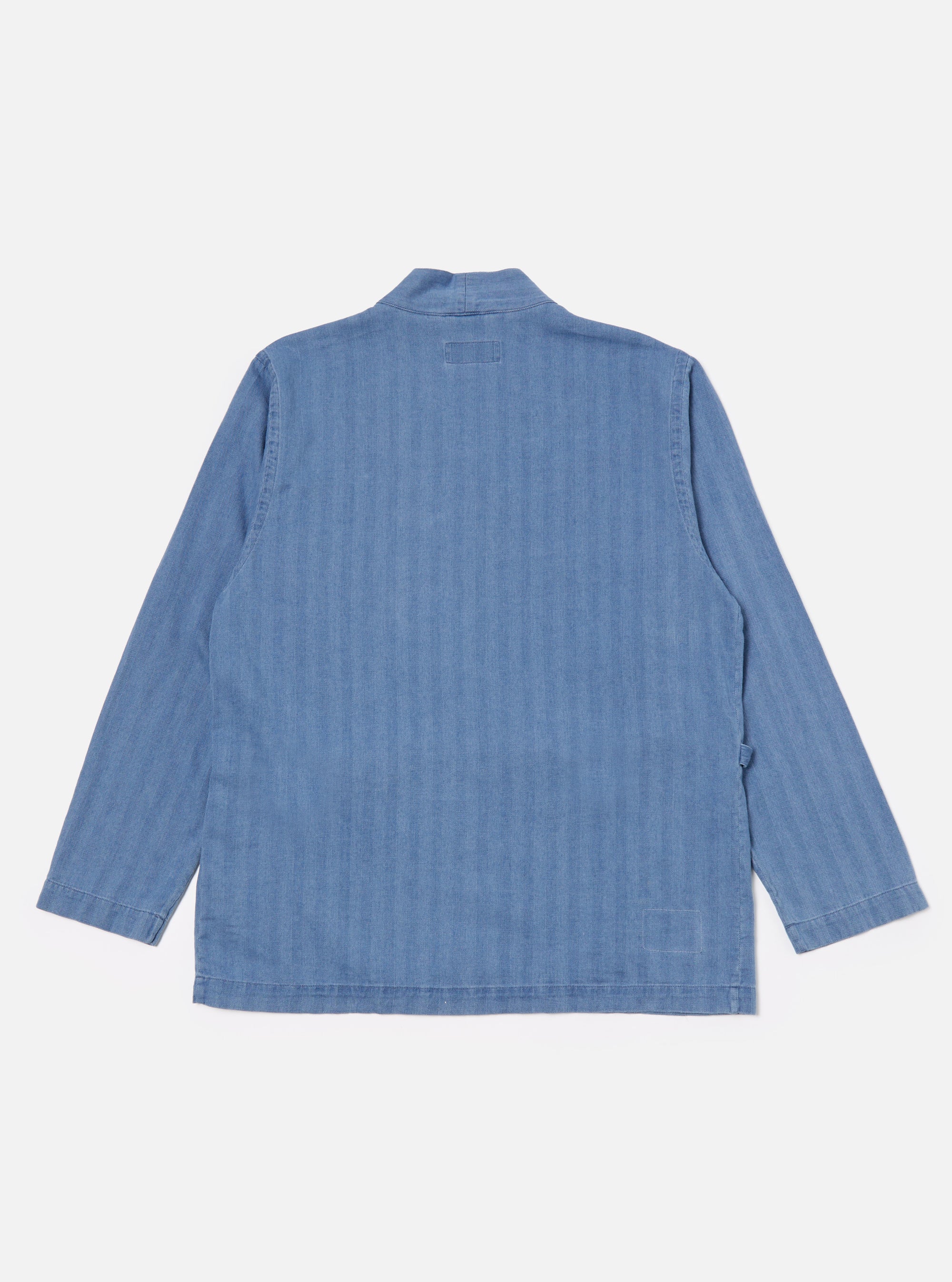 Washed Indigo Herringbone Denim Kyoto Work Jacket