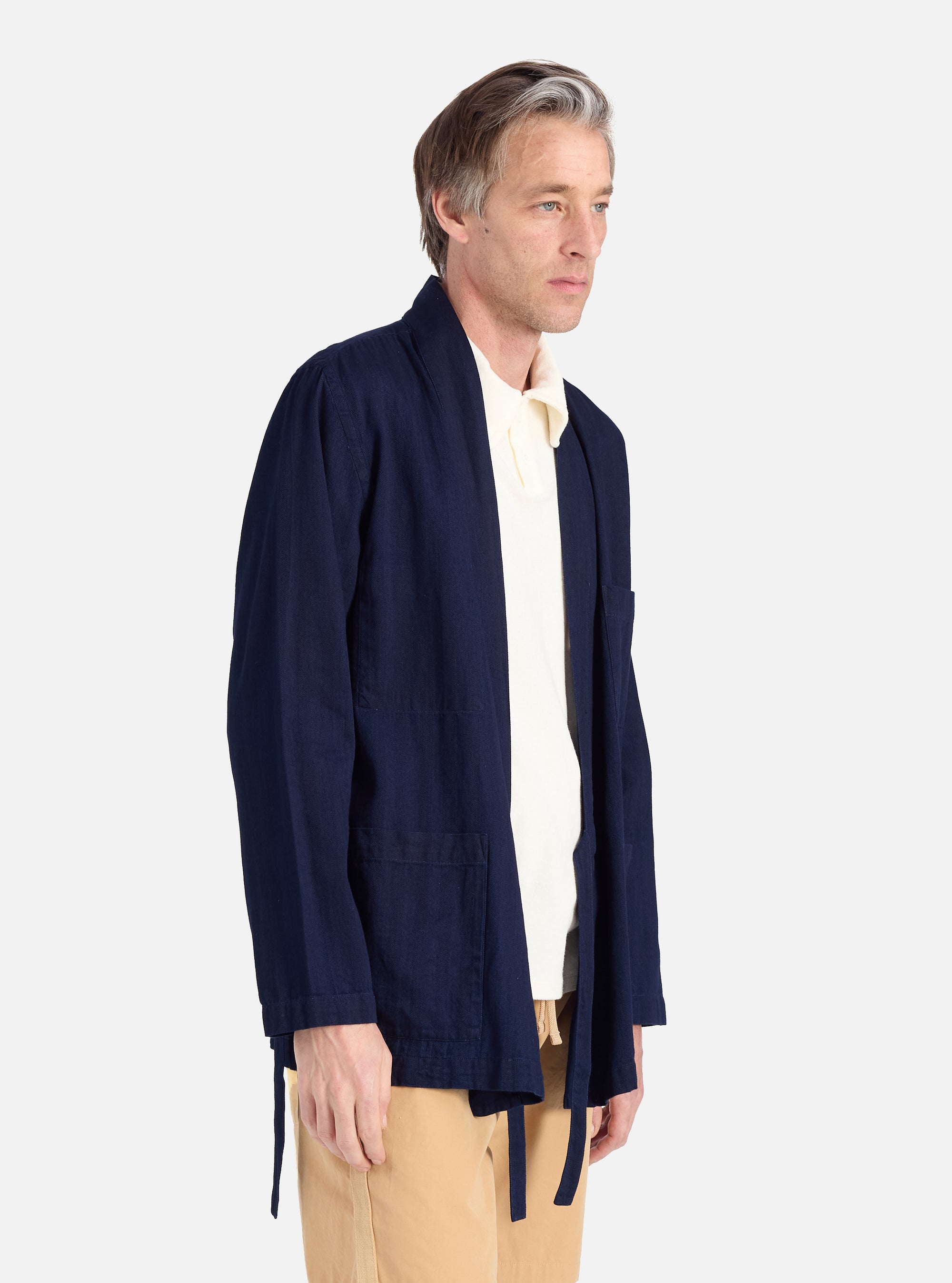 Indigo Herringbone Denim Kyoto Work Jacket