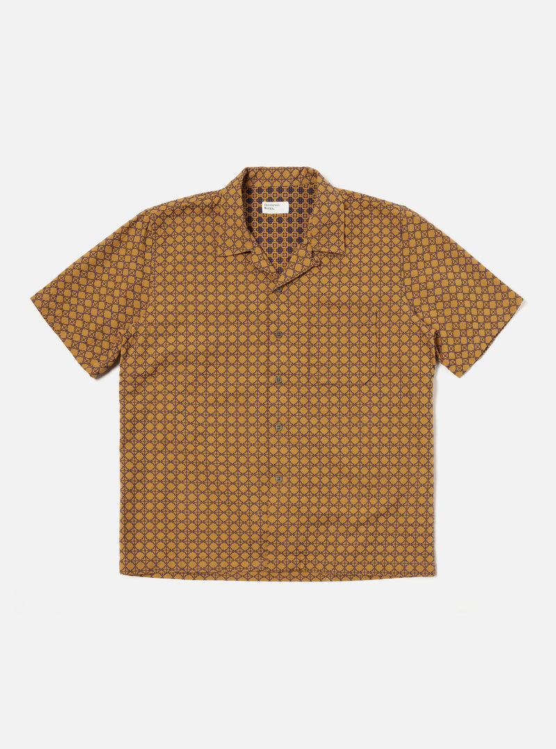 Gold/Navy Rhodes Cotton Road Shirt