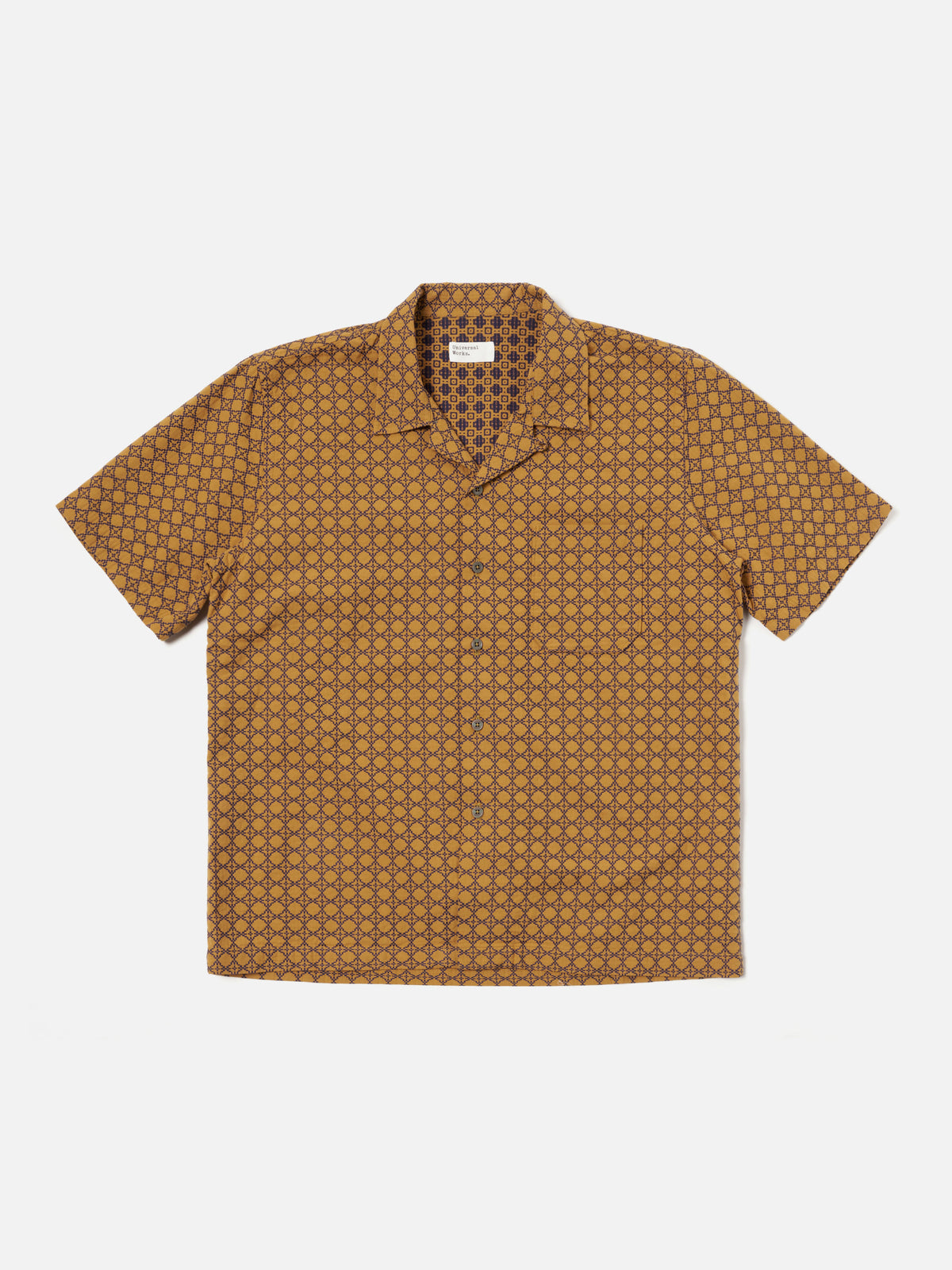 Gold/Navy Rhodes Cotton Road Shirt
